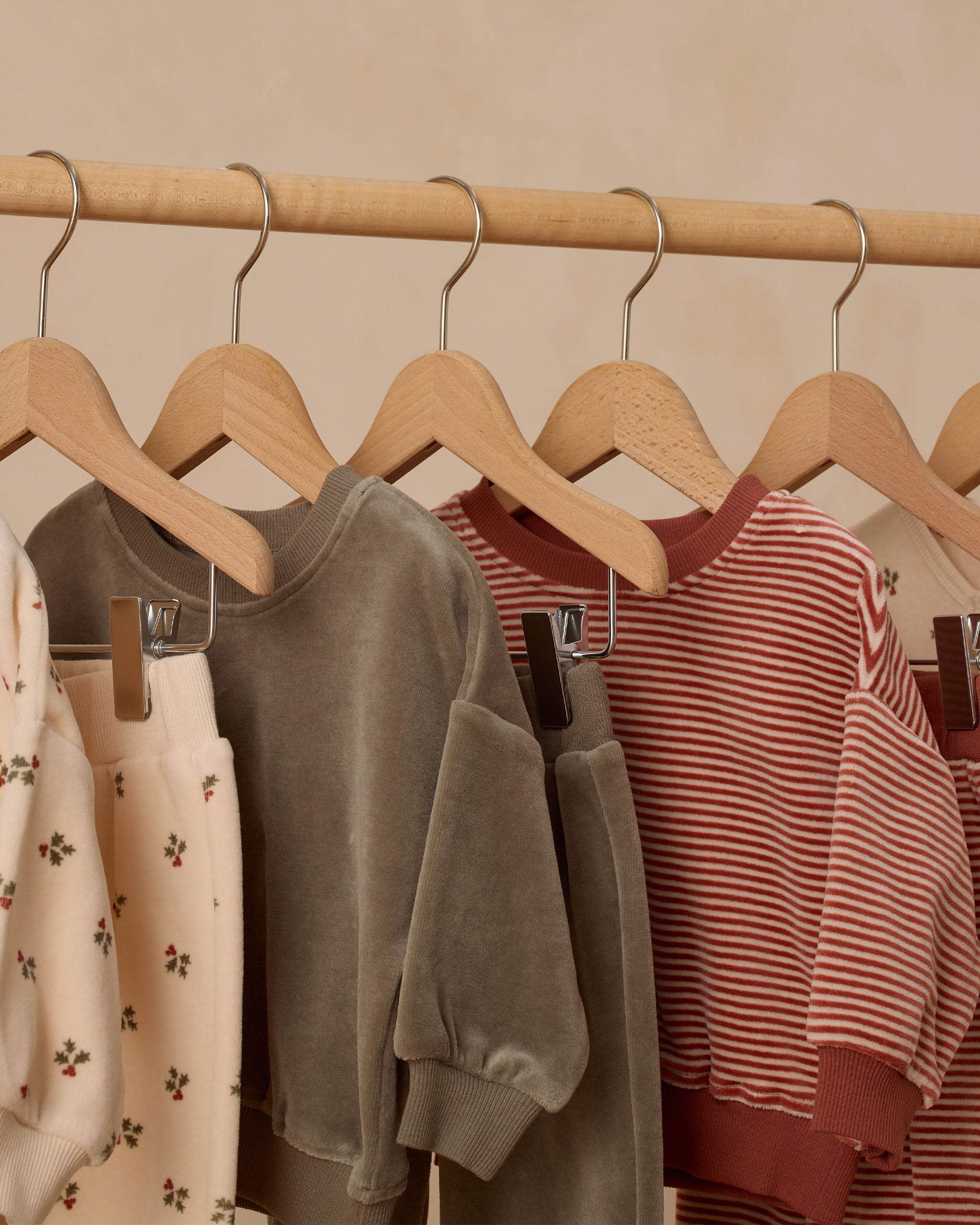 Velour Relaxed Sweatshirt || Candy Stripe