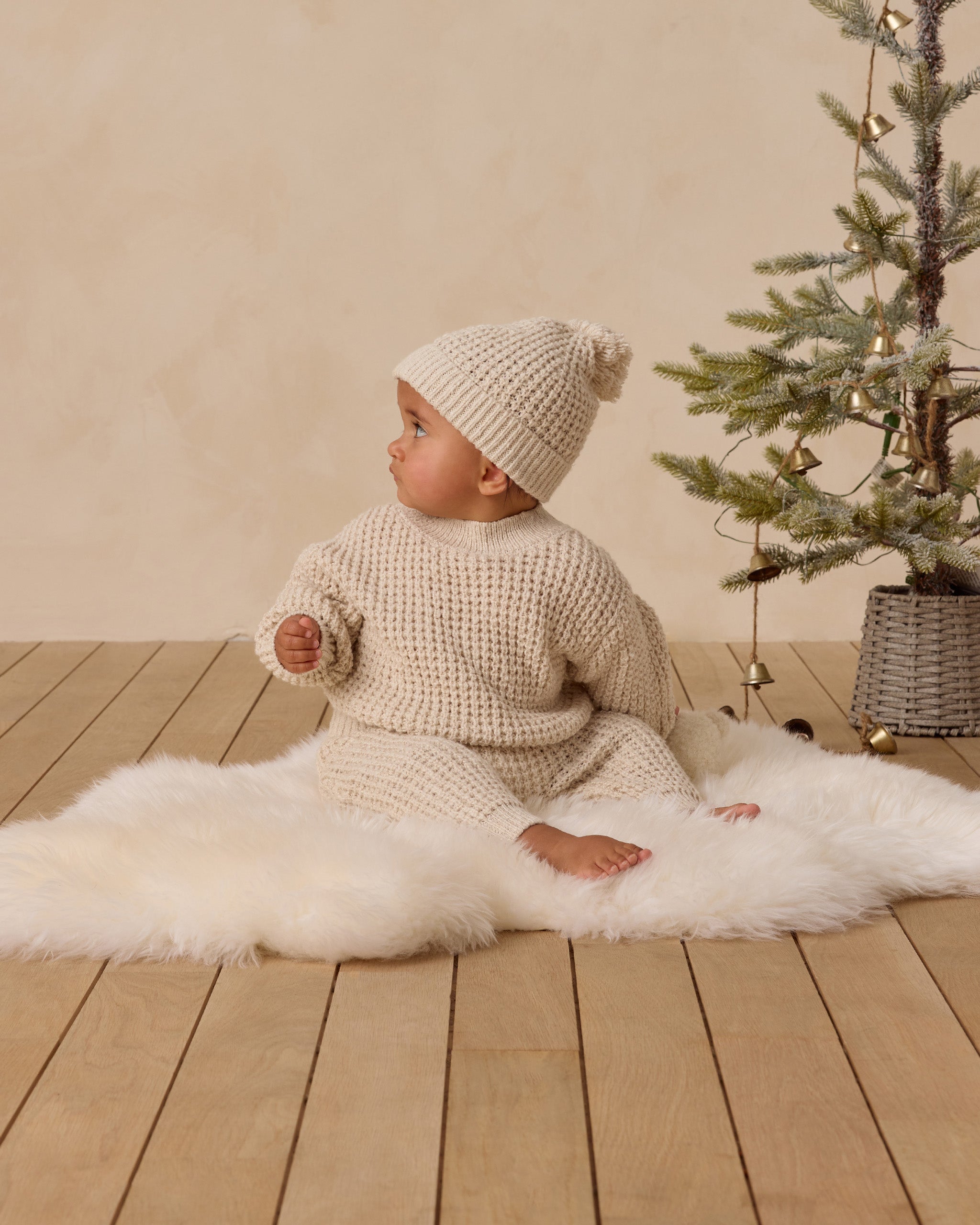 Chunky Knit Pant || Natural