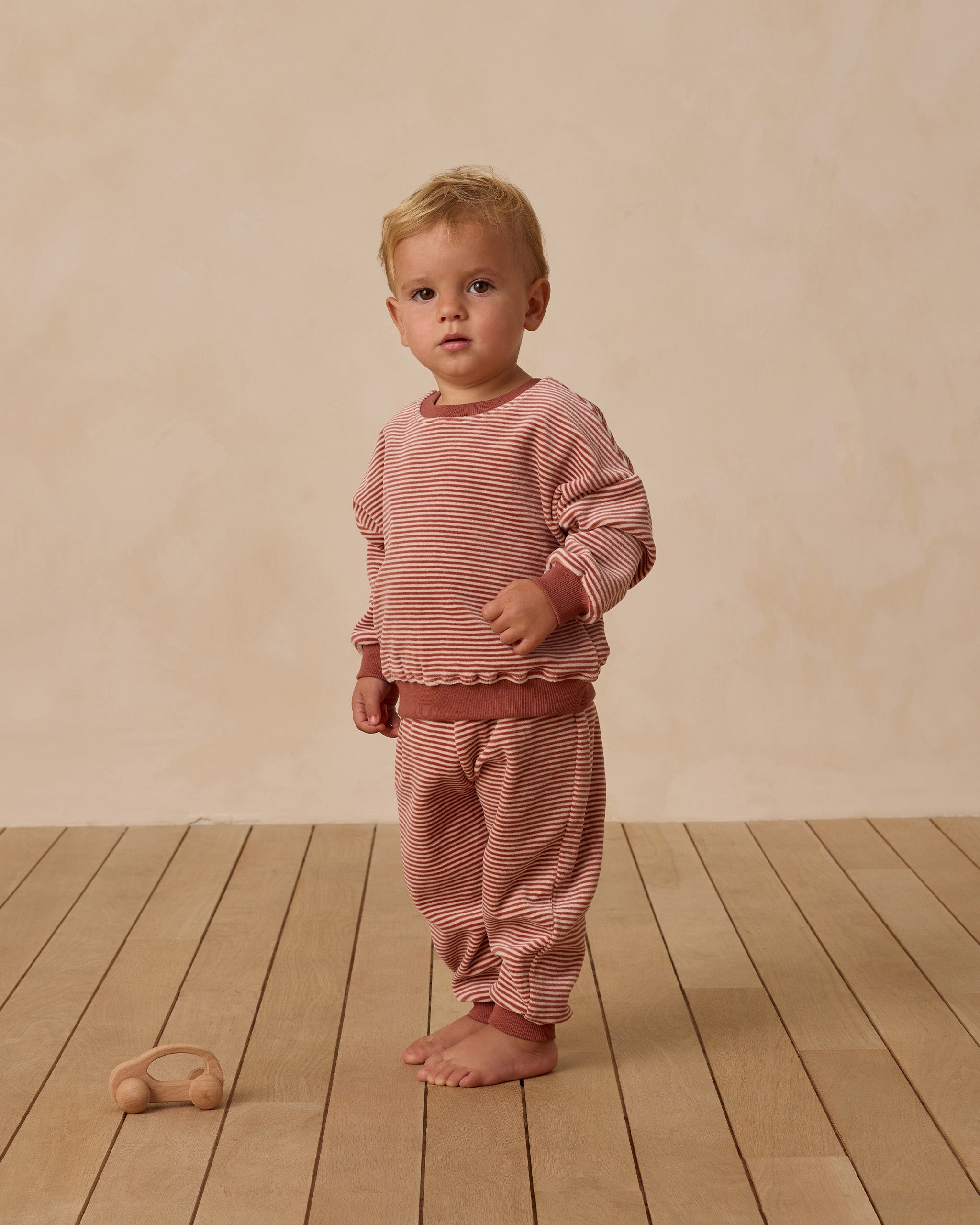 Velour Relaxed Sweatpant || Candy Stripe