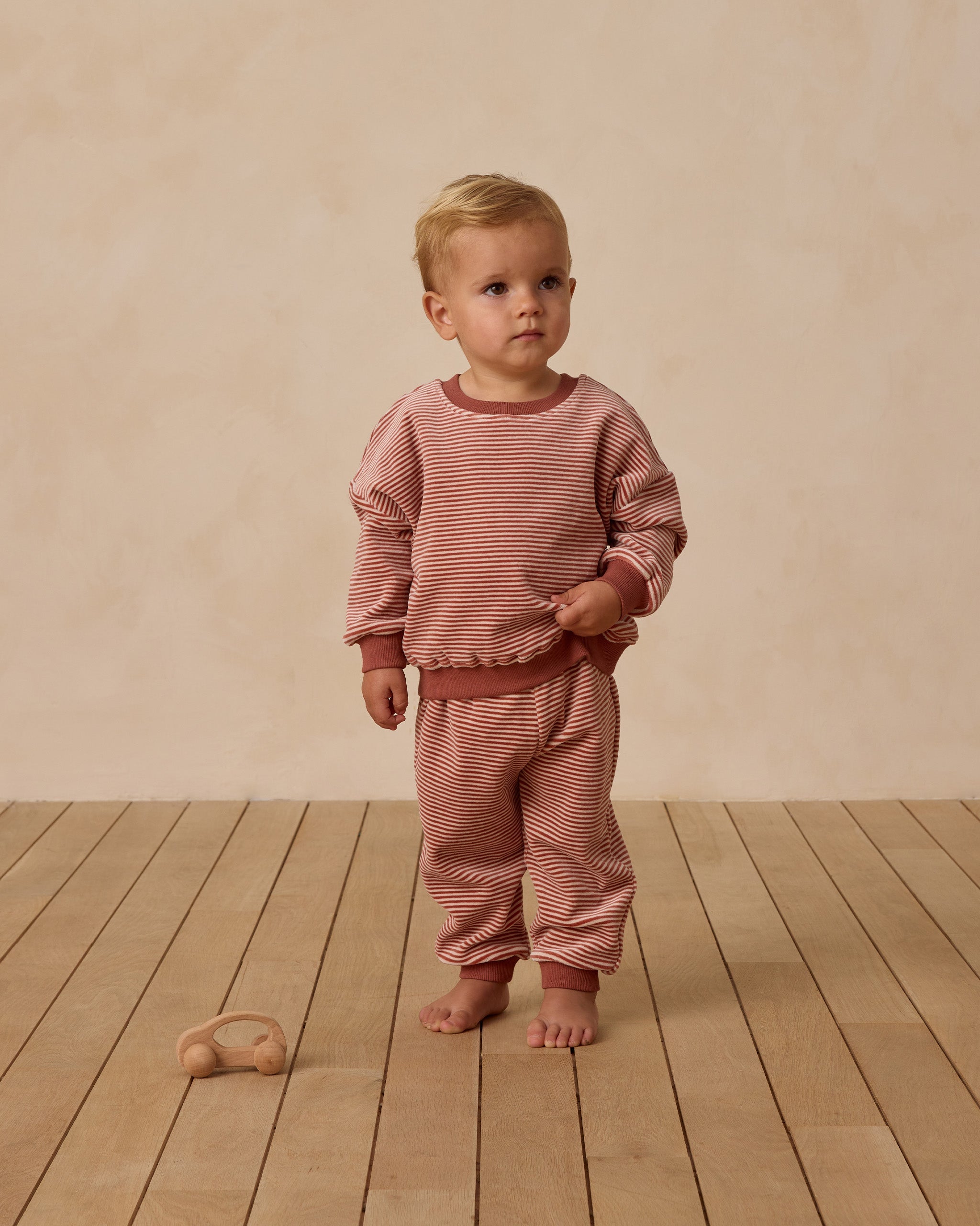 Velour Relaxed Sweatpant || Candy Stripe