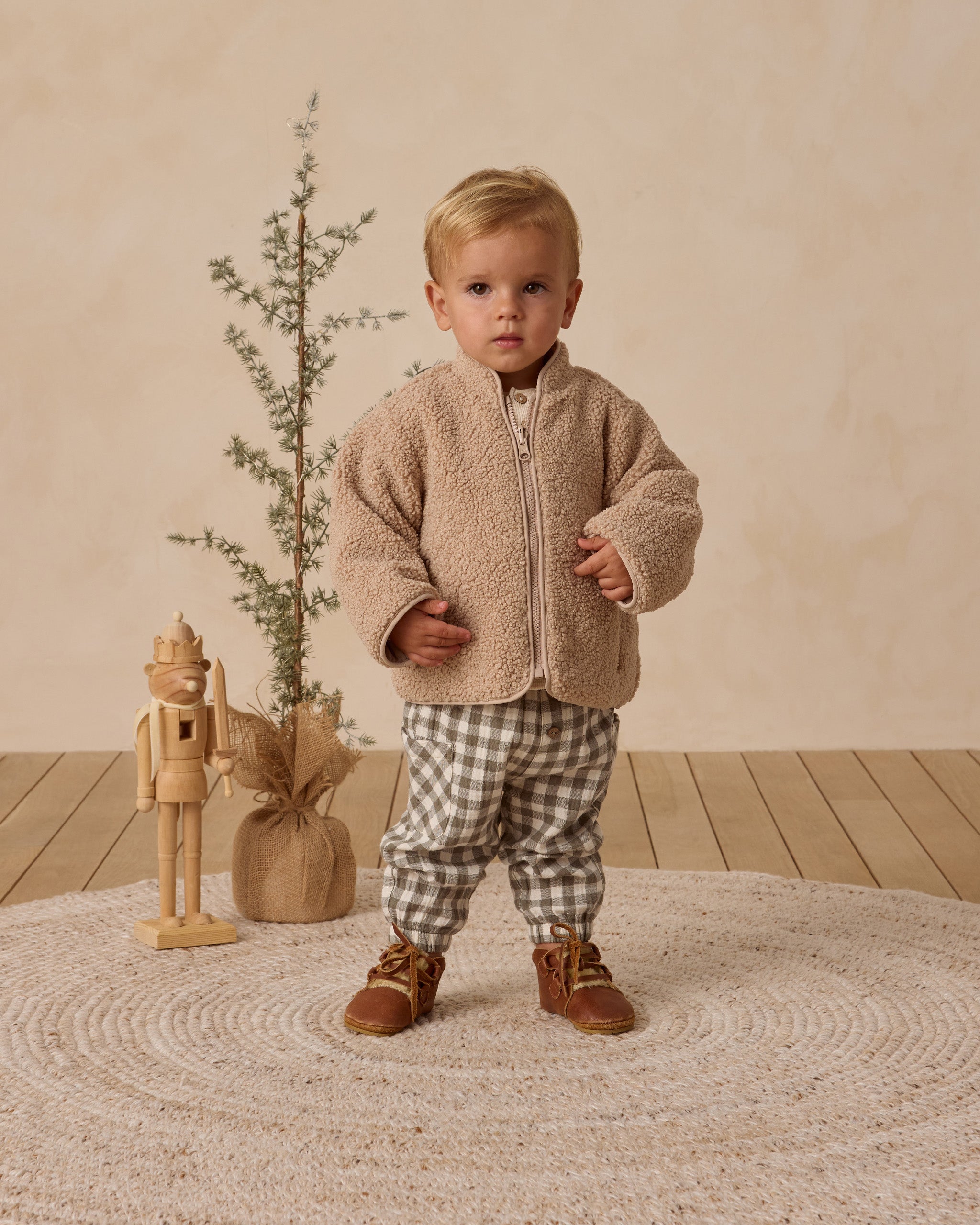Shearling Zip Jacket || Oat – Quincy Mae