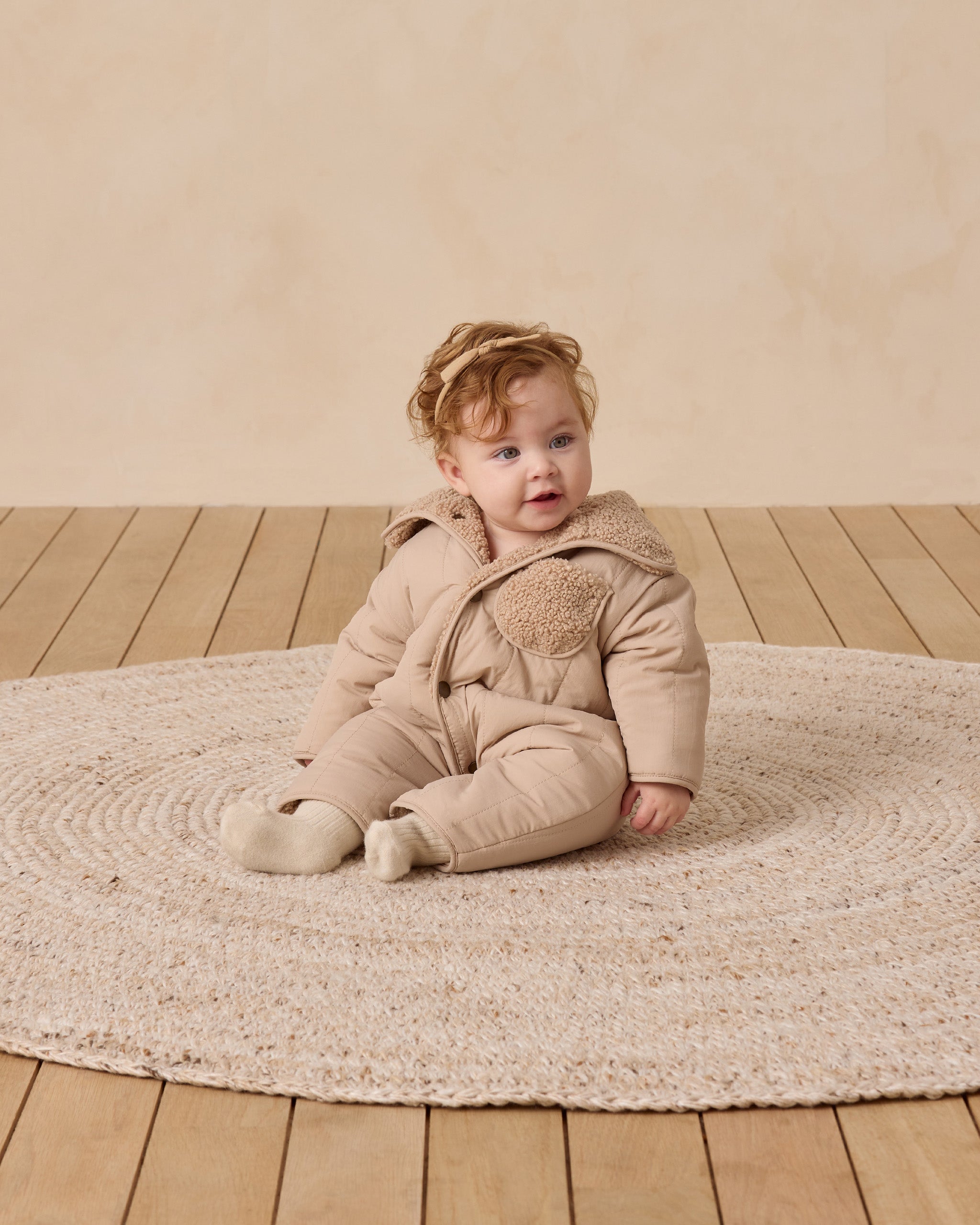 Shearling Jumpsuit || Oat