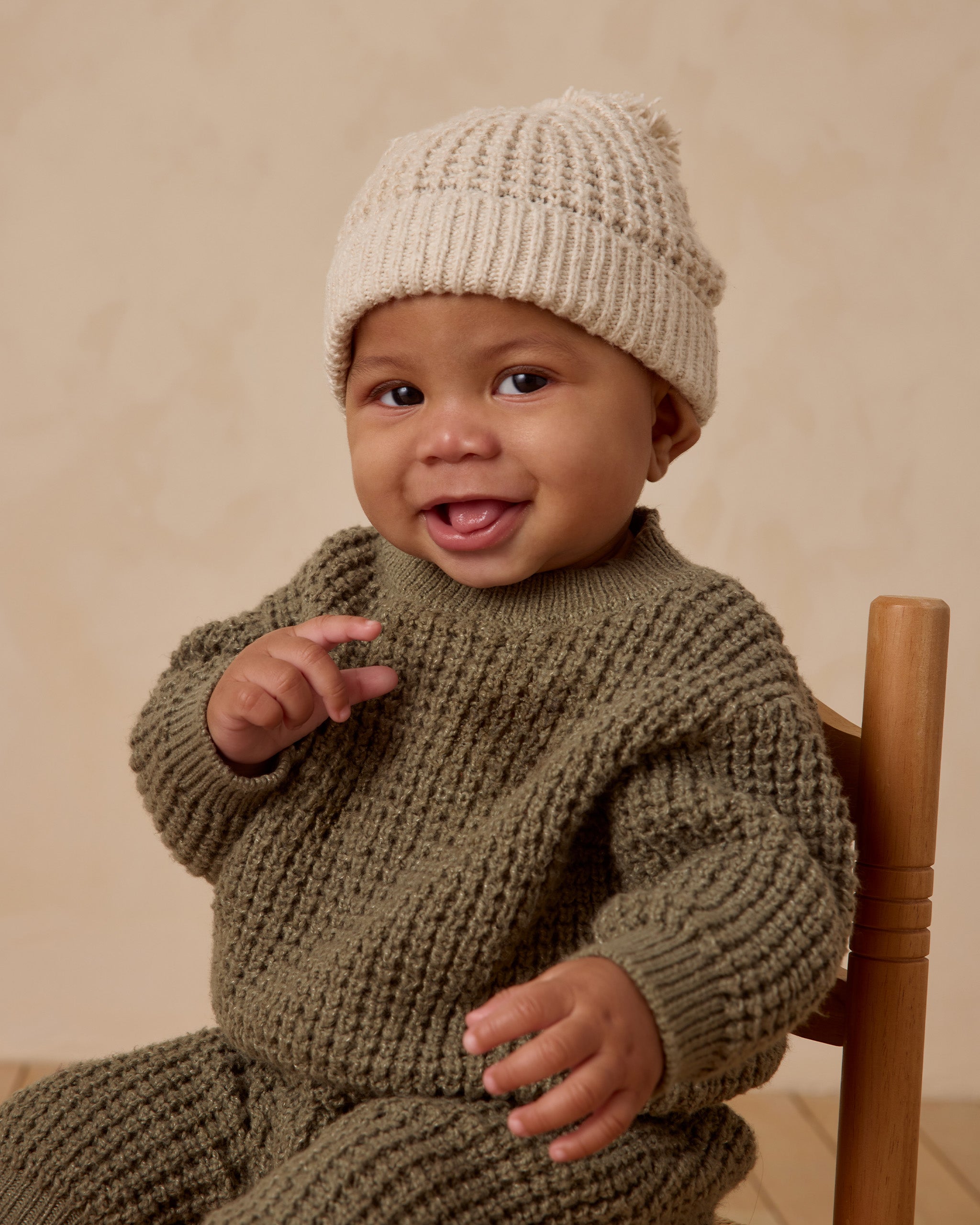 Chunky Knit Pant || Forest