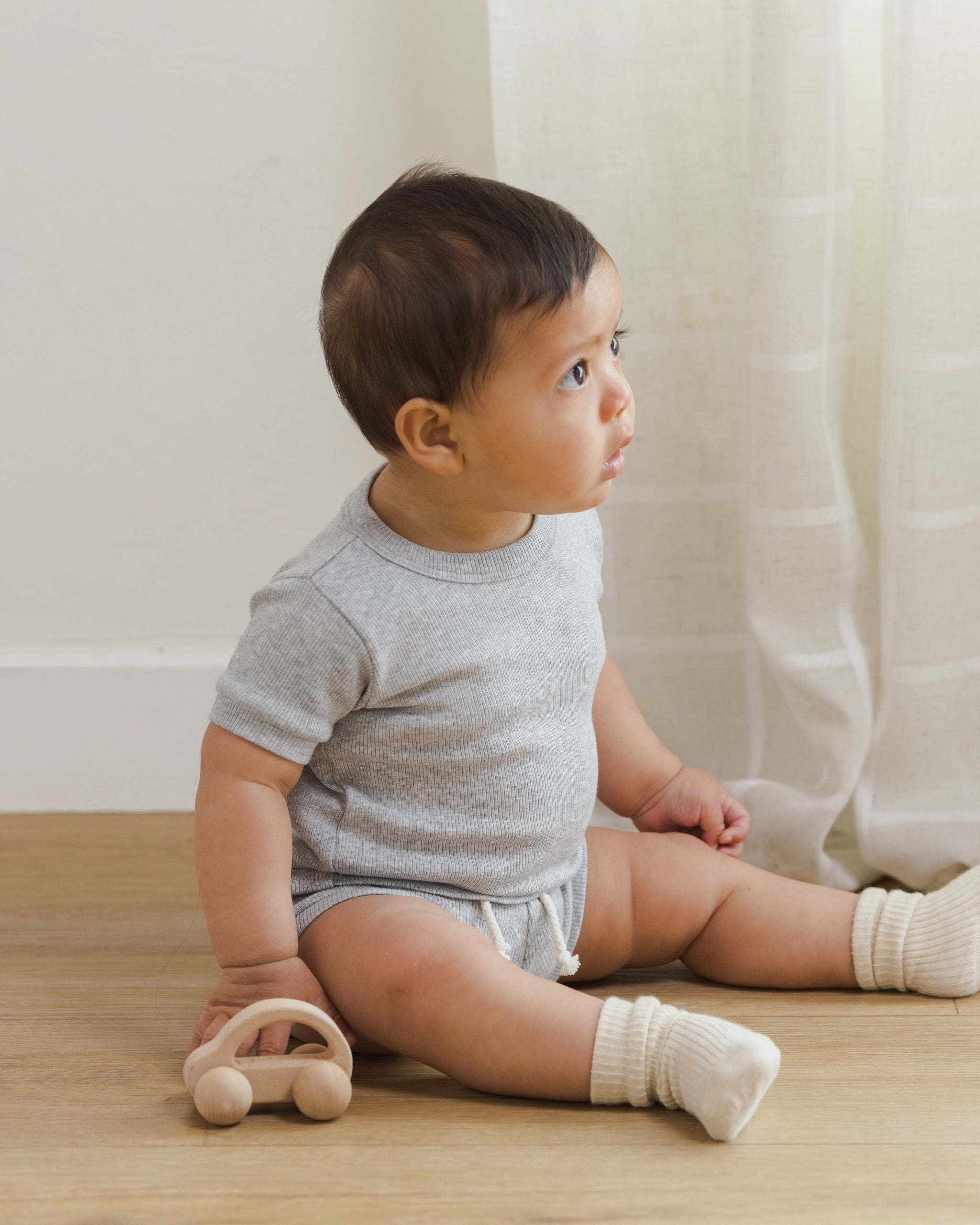 Ribbed Shortie Set || Dusty Blue - Rylee + Cru | Kids Clothes | Trendy Baby Clothes | Modern Infant Outfits |