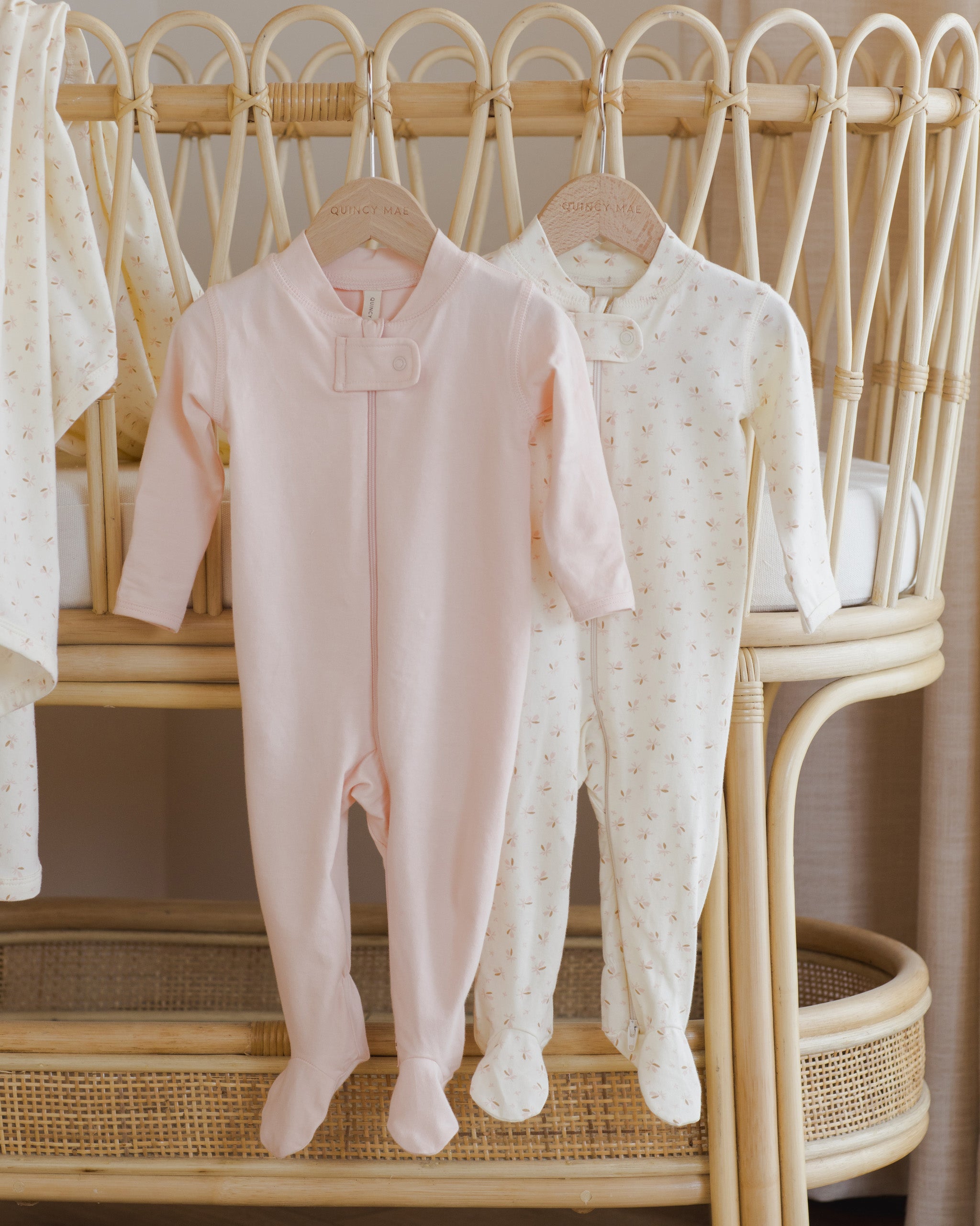 Zip Longsleeve Sleeper Footie || Petal - Rylee + Cru | Kids Clothes | Trendy Baby Clothes | Modern Infant Outfits |