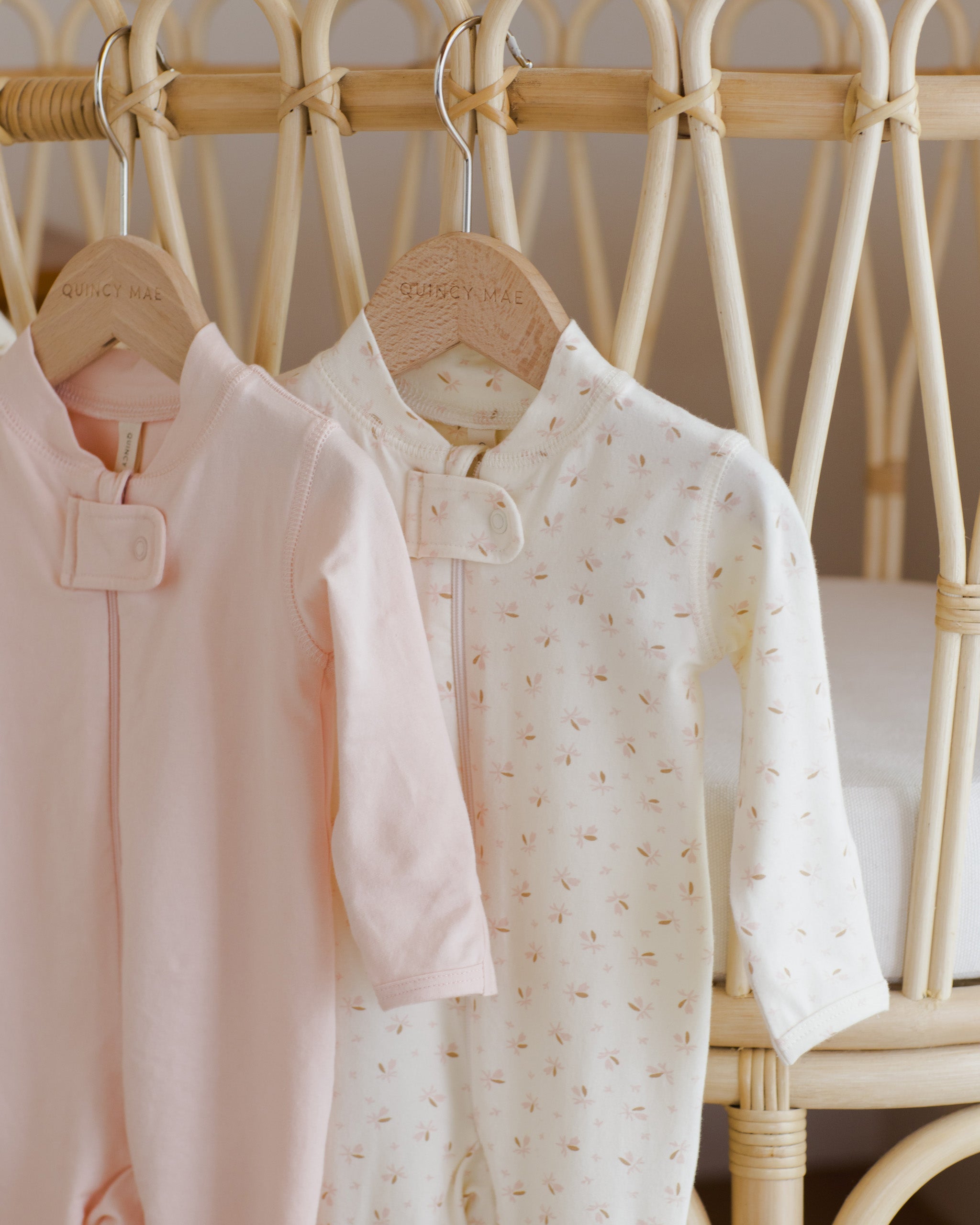 Zip Longsleeve Sleeper Footie || Petal - Rylee + Cru | Kids Clothes | Trendy Baby Clothes | Modern Infant Outfits |