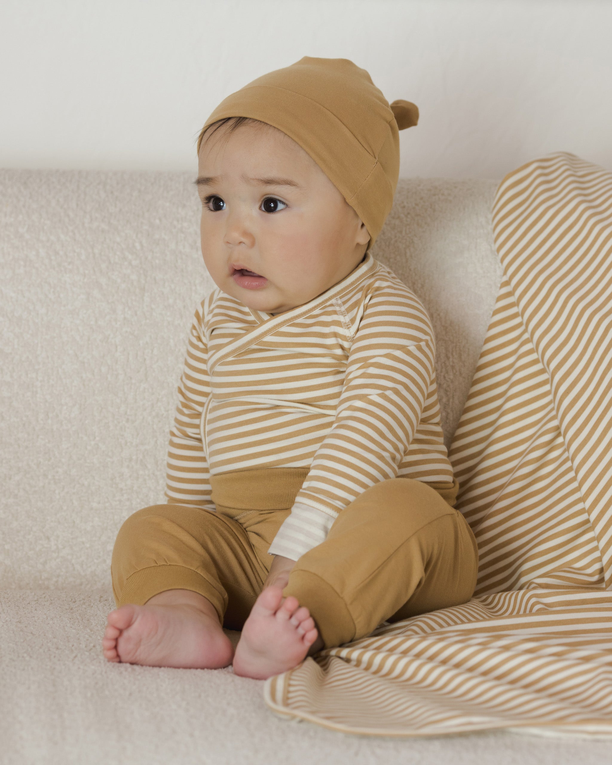 Baby Swaddle || Honey Stripe - Rylee + Cru | Kids Clothes | Trendy Baby Clothes | Modern Infant Outfits |