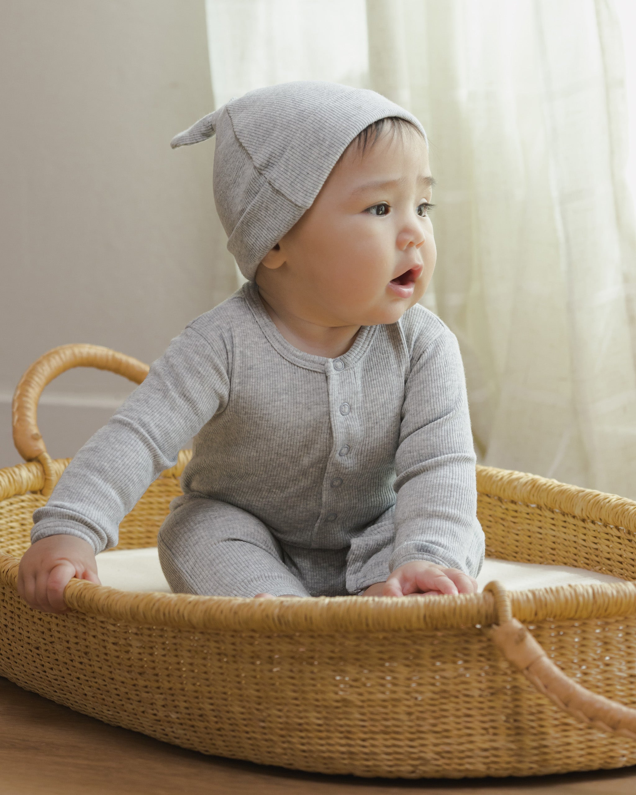 Ribbed Baby Jumpsuit || Dusty Blue - Rylee + Cru | Kids Clothes | Trendy Baby Clothes | Modern Infant Outfits |