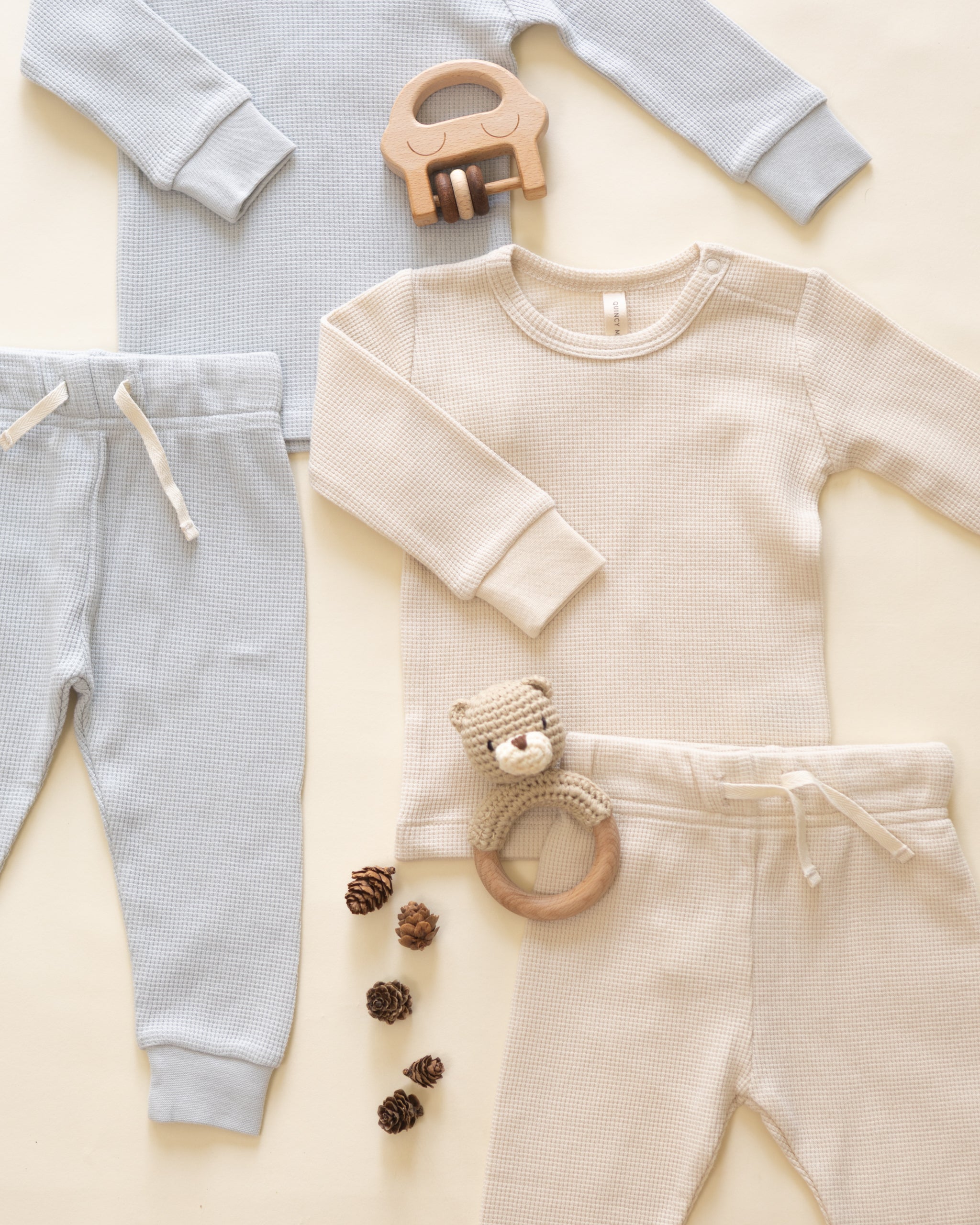 *Waffle Top + Pant Set || Natural*