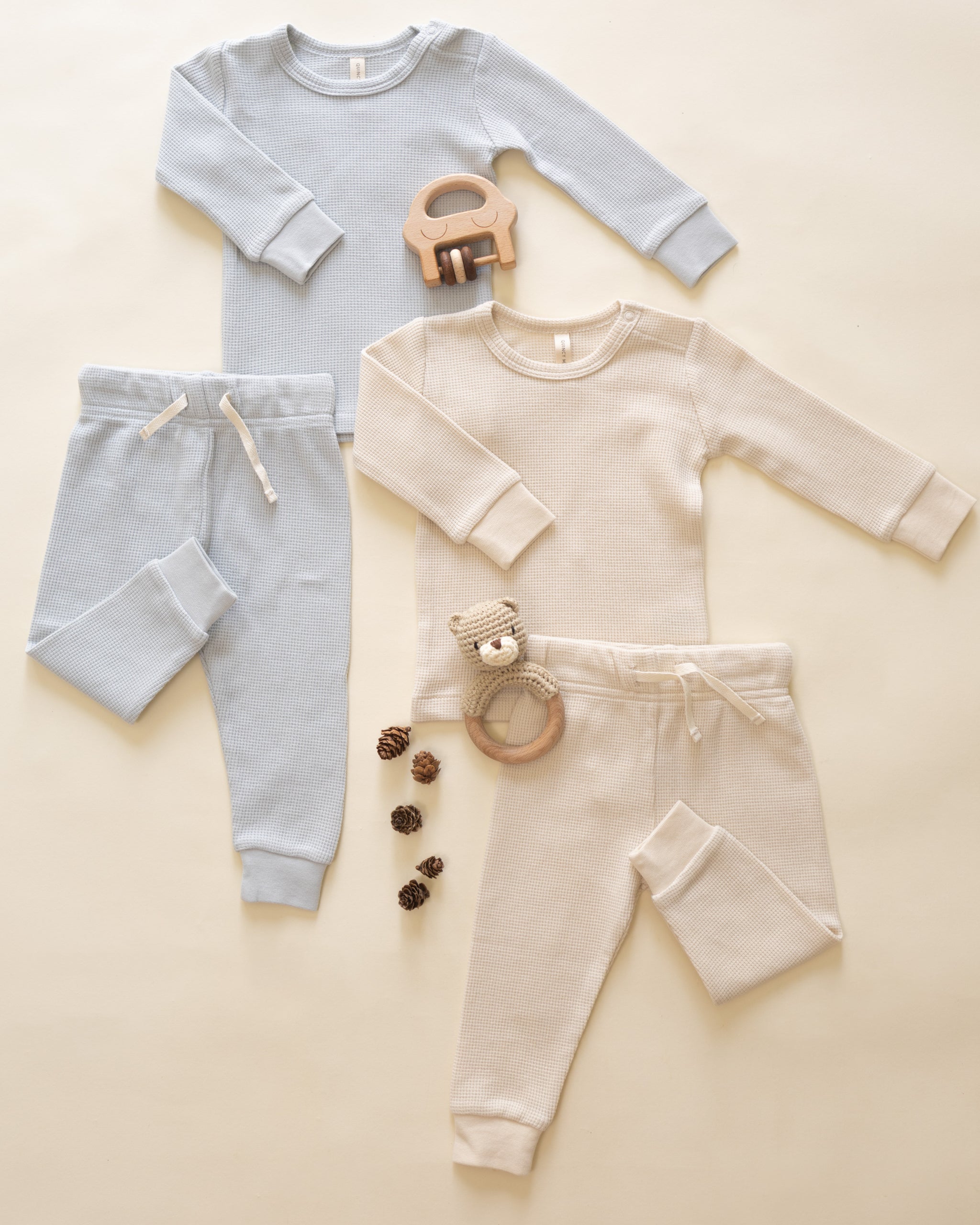 *Waffle Top + Pant Set || Natural*