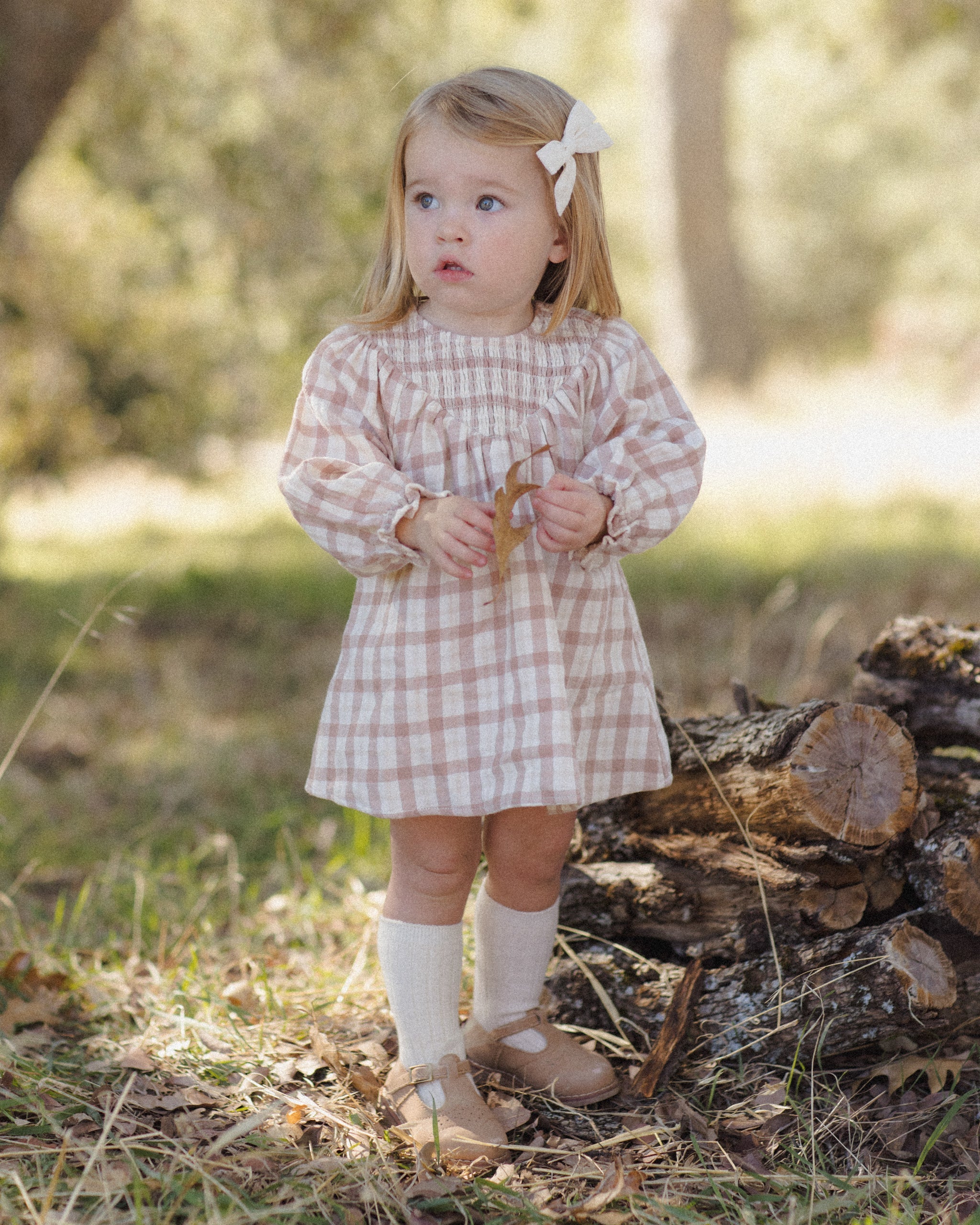 V Smocked Dress Rustic Plaid - Rylee + Cru | Kids Clothes | Trendy Baby Clothes | Modern Infant Outfits |