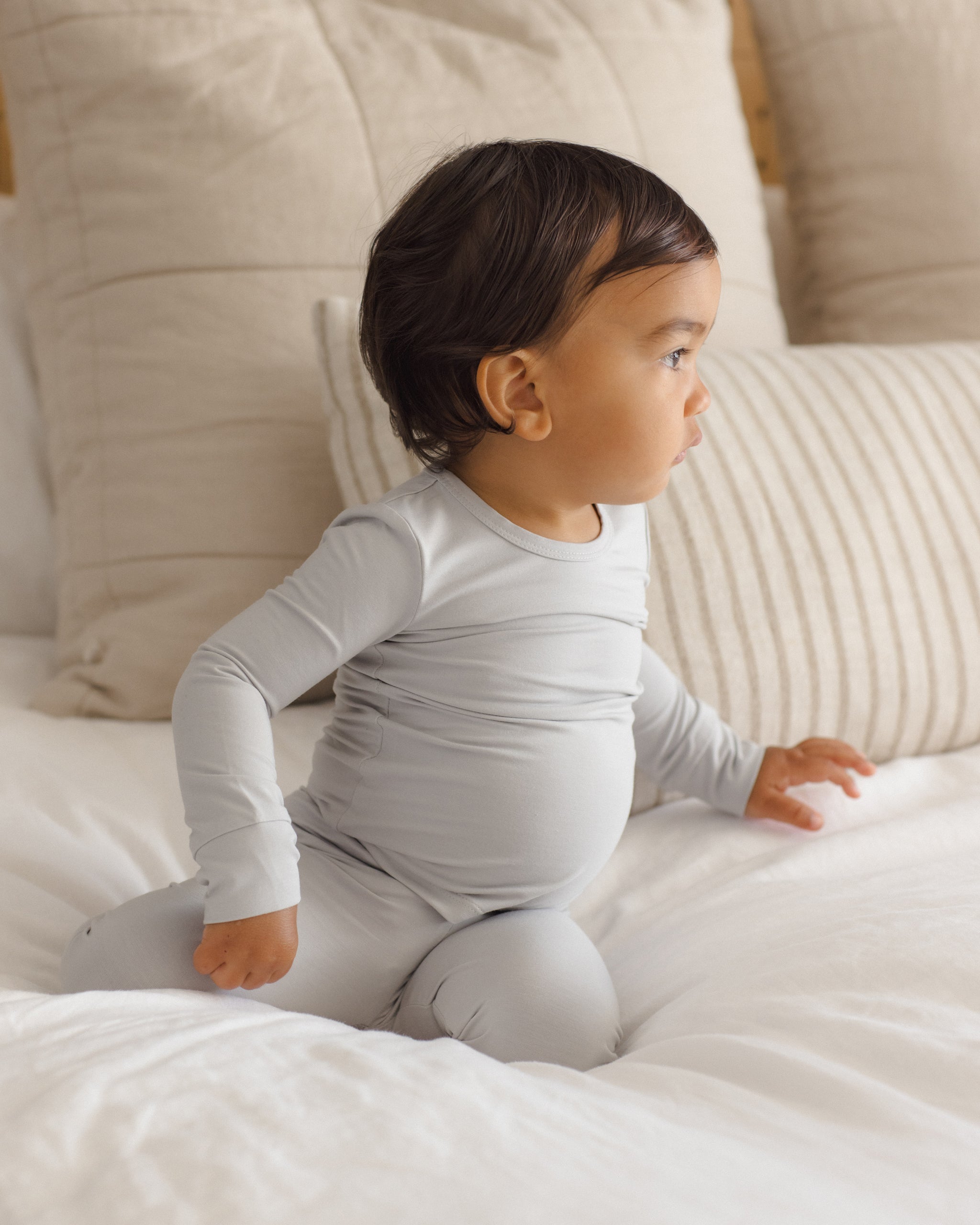 Bamboo Pajama Set Cloud - Rylee + Cru | Kids Clothes | Trendy Baby Clothes | Modern Infant Outfits |