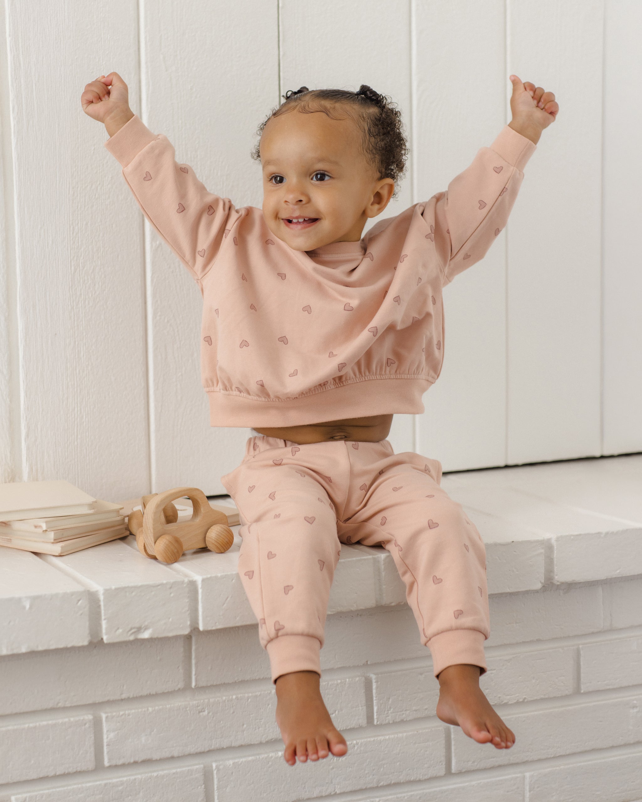 Relaxed Sweatpant Hearts - Rylee + Cru | Kids Clothes | Trendy Baby Clothes | Modern Infant Outfits |