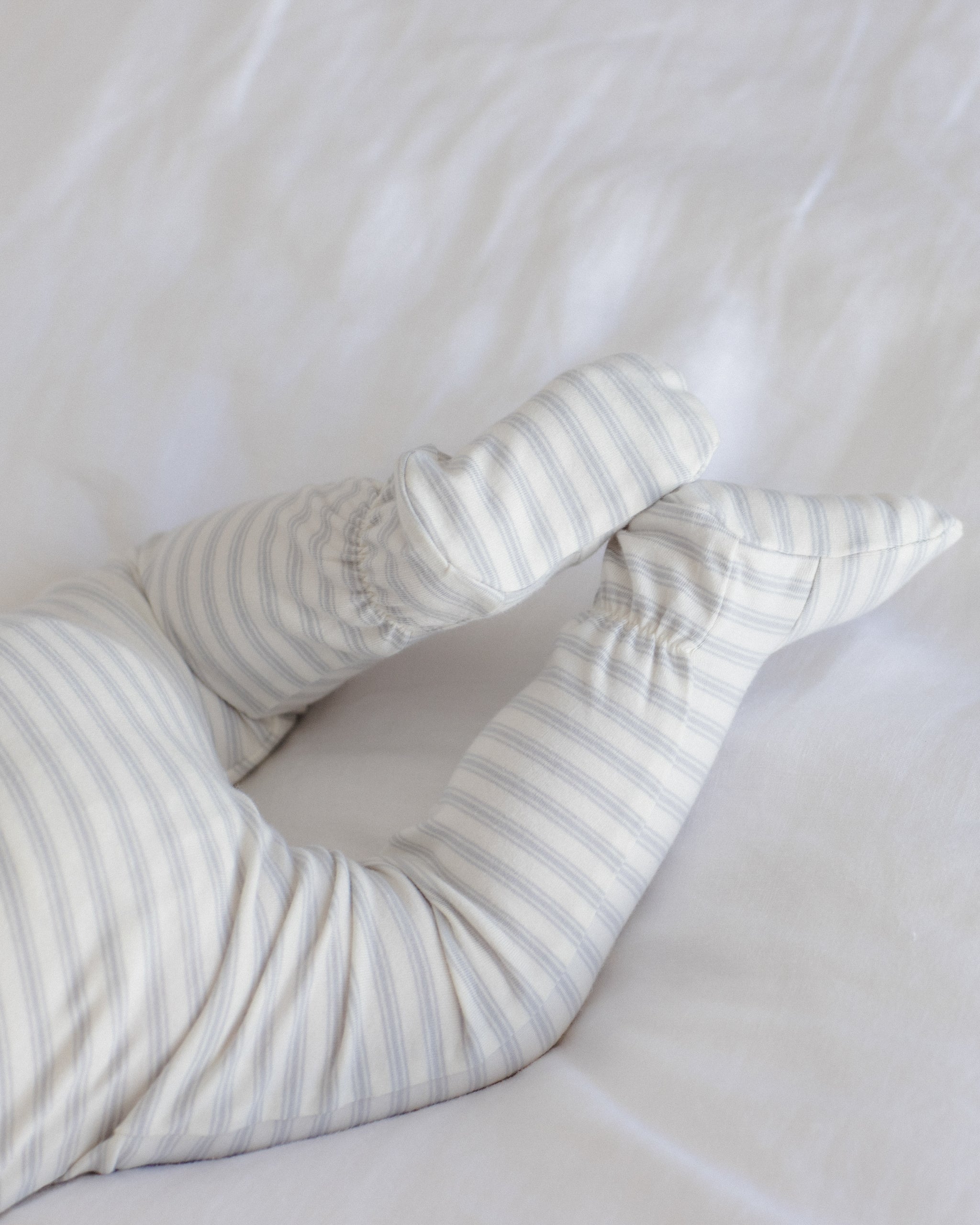 Zip Long Sleeve Sleeper Footie Cloud Stripe - Rylee + Cru | Kids Clothes | Trendy Baby Clothes | Modern Infant Outfits |