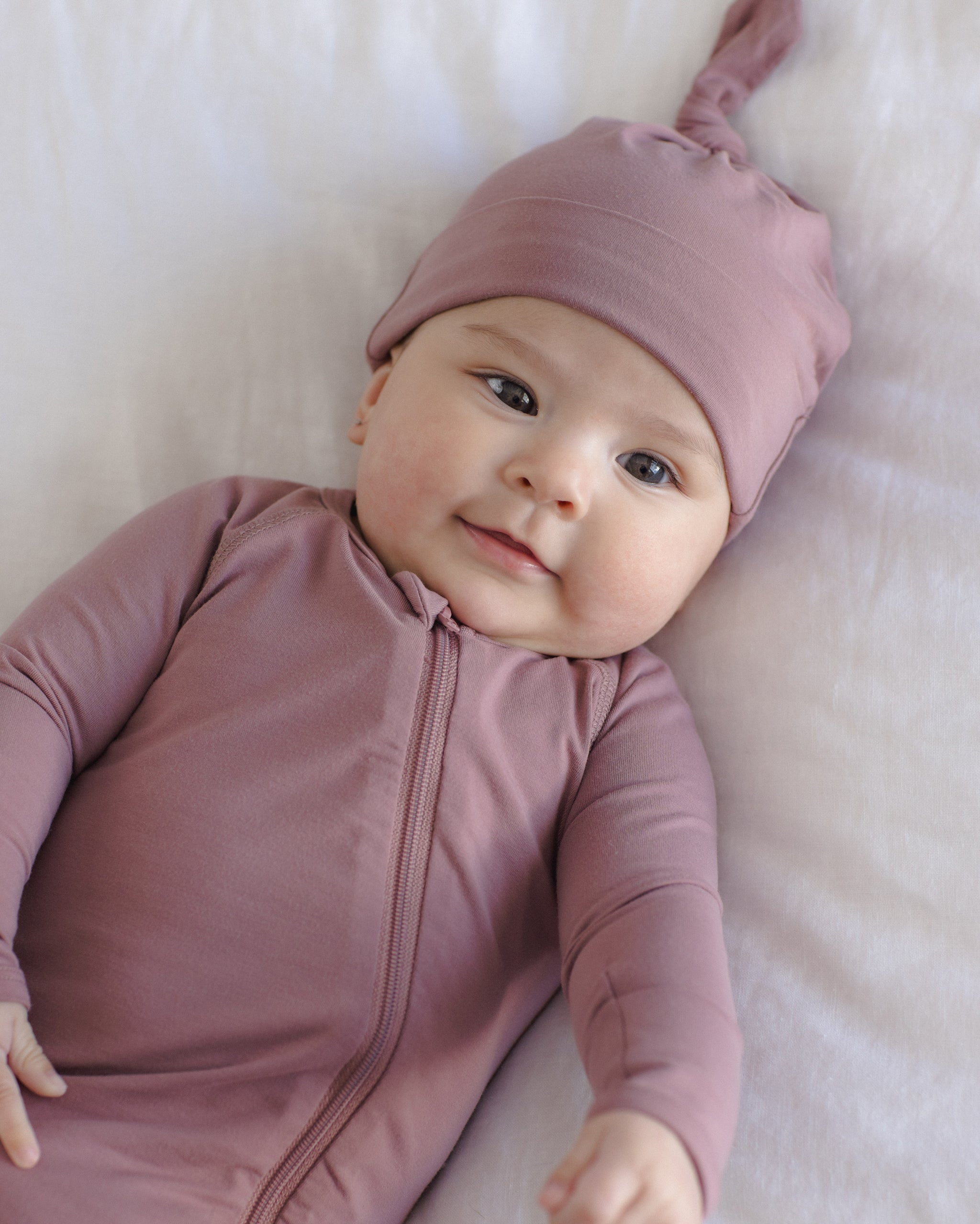 Bamboo Zip Footie Mulberry - Rylee + Cru | Kids Clothes | Trendy Baby Clothes | Modern Infant Outfits |