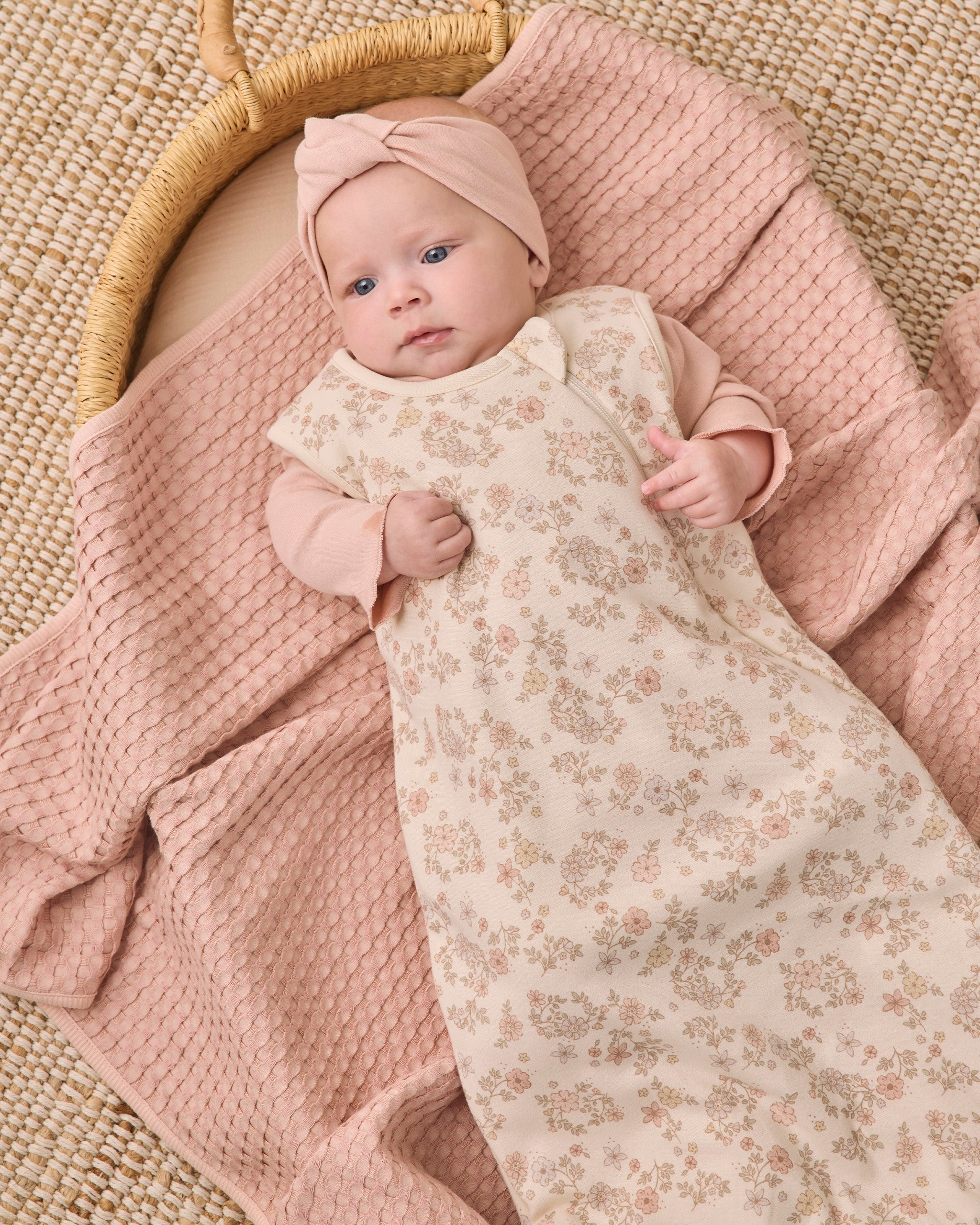Jersey Sleep Bag Floral Vine - Rylee + Cru | Kids Clothes | Trendy Baby Clothes | Modern Infant Outfits |