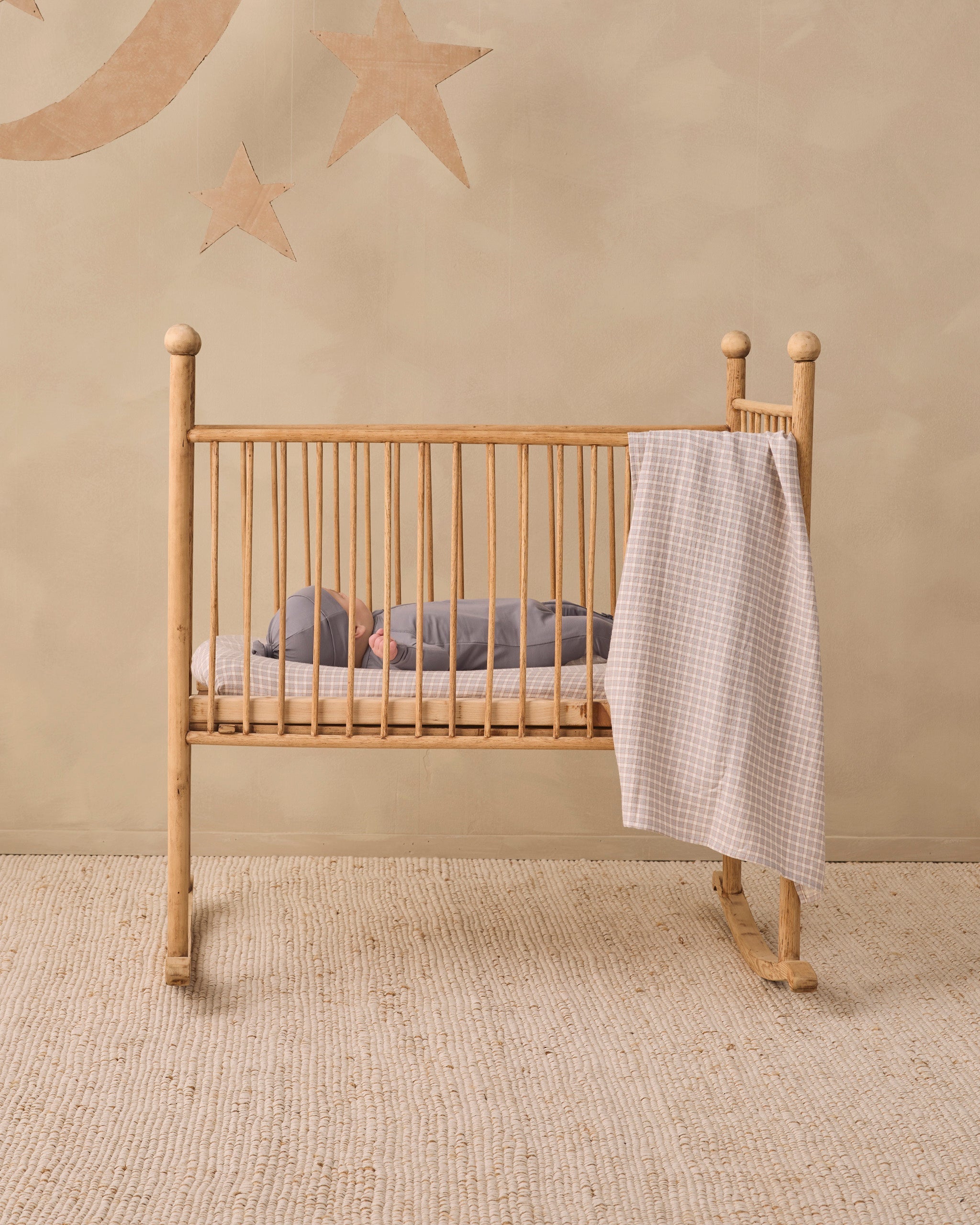 Woven Swaddle Blue Gingham - Rylee + Cru | Kids Clothes | Trendy Baby Clothes | Modern Infant Outfits |