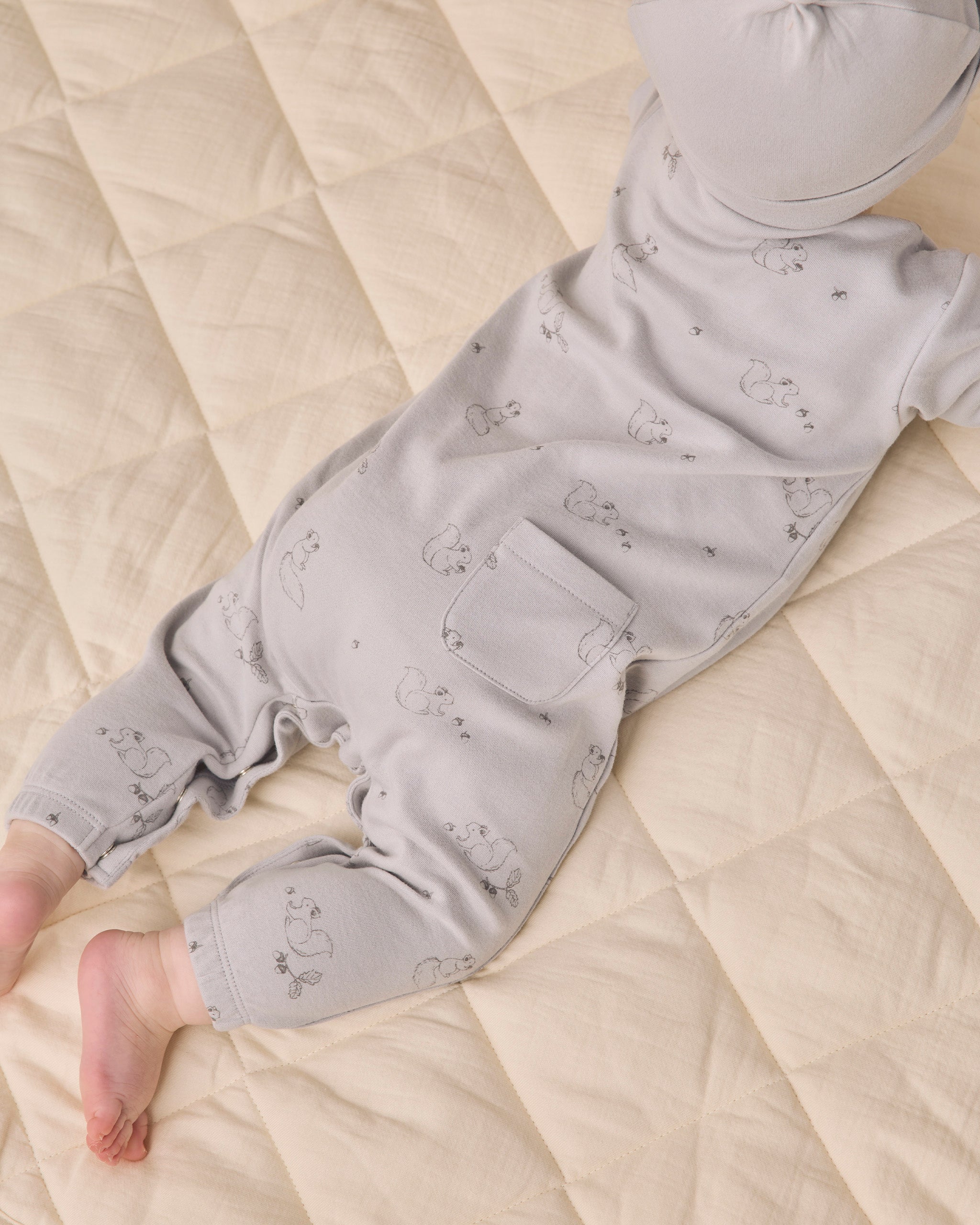Long Sleeve Jumpsuit Squirrel - Rylee + Cru | Kids Clothes | Trendy Baby Clothes | Modern Infant Outfits |