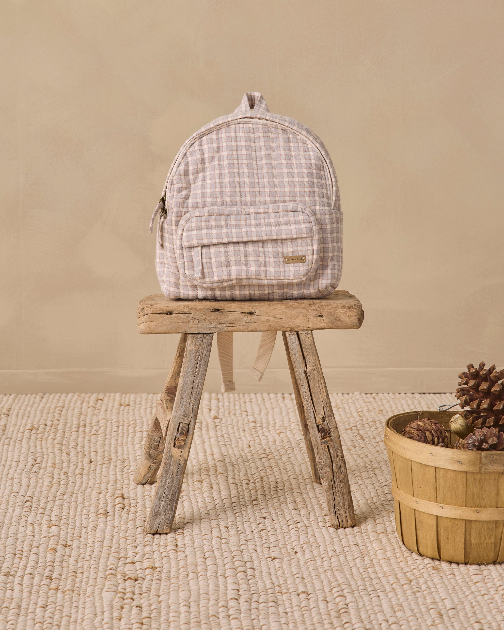 Mini Backpack Blue Gingham - Rylee + Cru | Kids Clothes | Trendy Baby Clothes | Modern Infant Outfits |