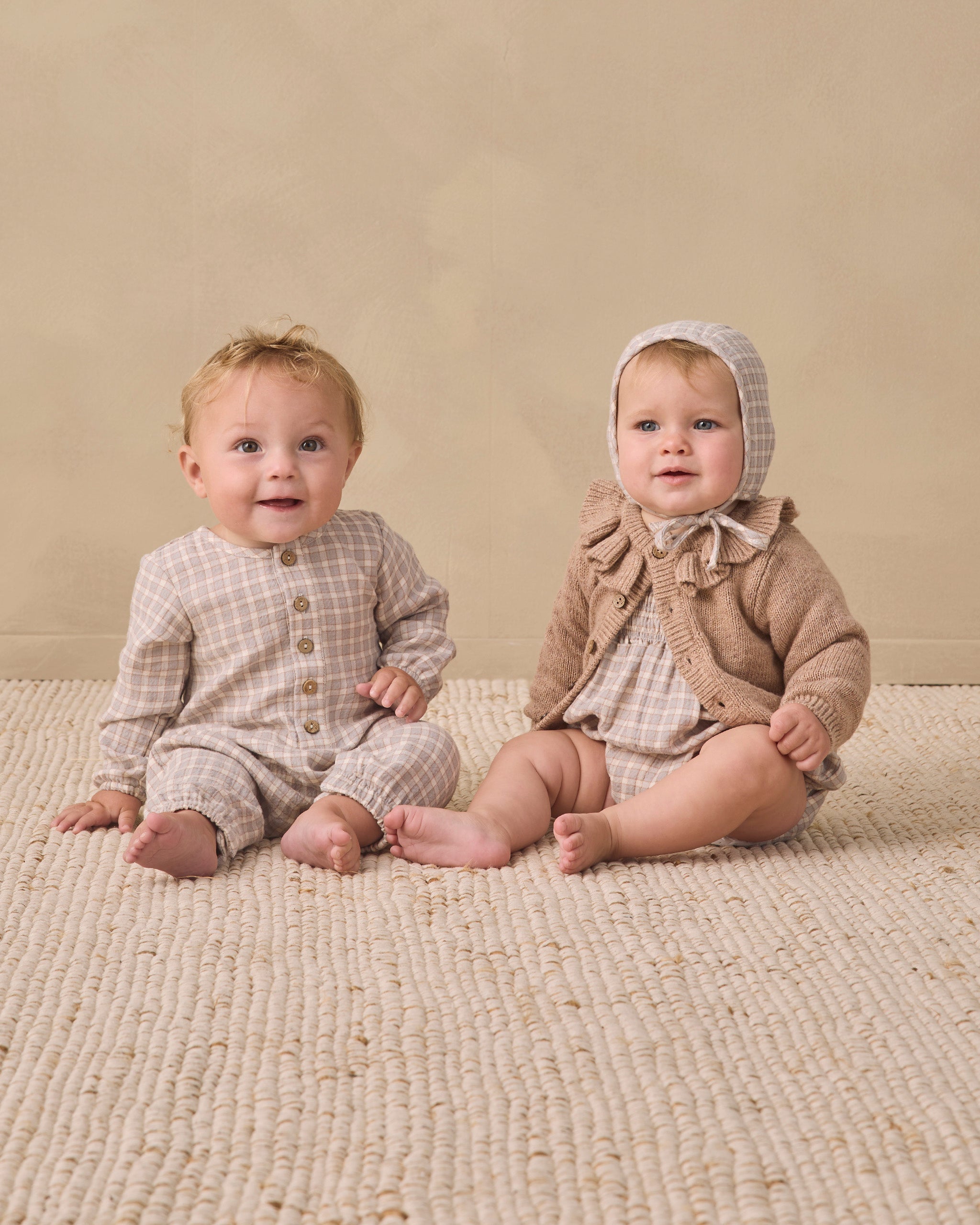 Woven Jumpsuit Blue Gingham - Rylee + Cru | Kids Clothes | Trendy Baby Clothes | Modern Infant Outfits |