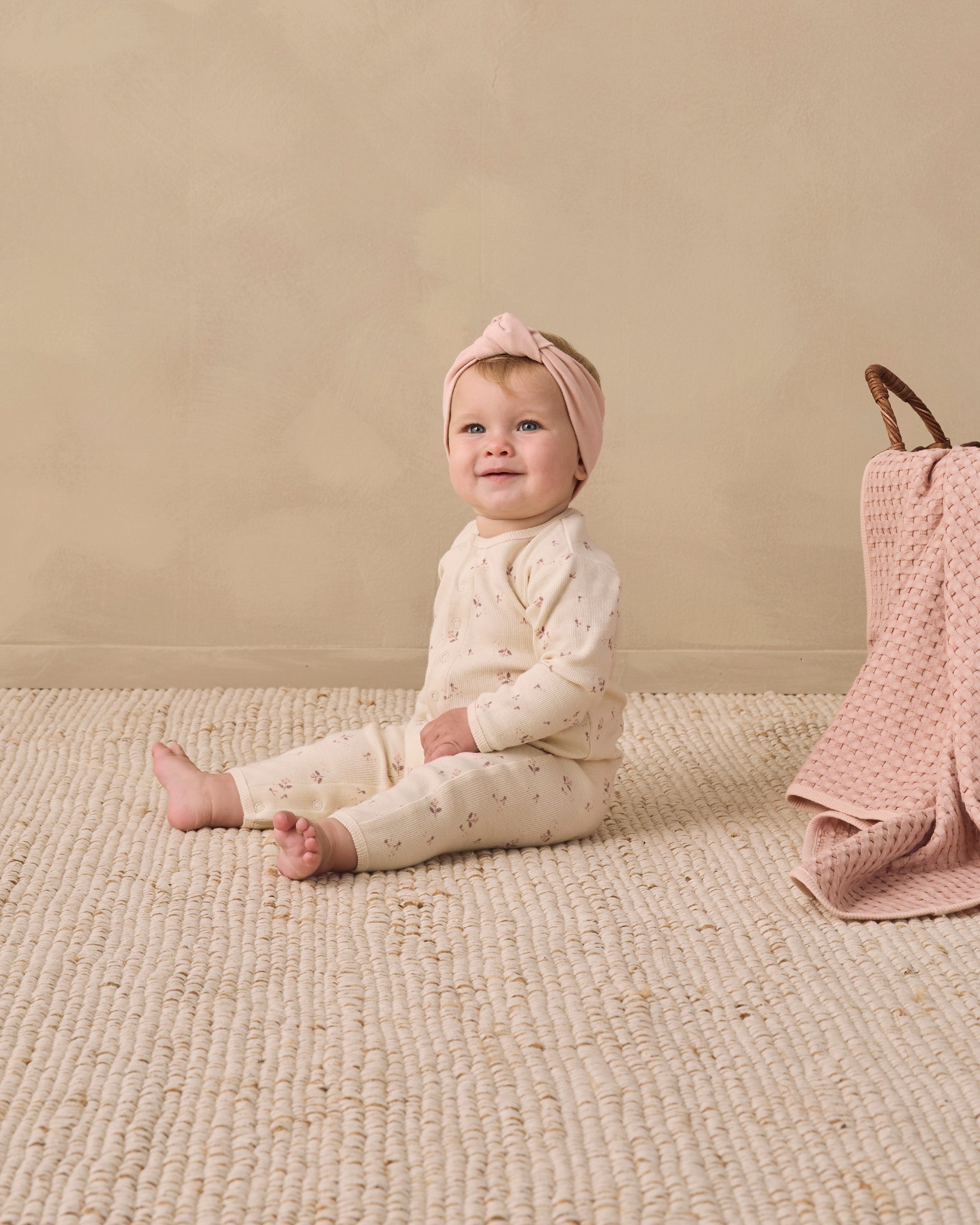 Ribbed Baby Jumpsuit Fall Ditsy - Rylee + Cru | Kids Clothes | Trendy Baby Clothes | Modern Infant Outfits |