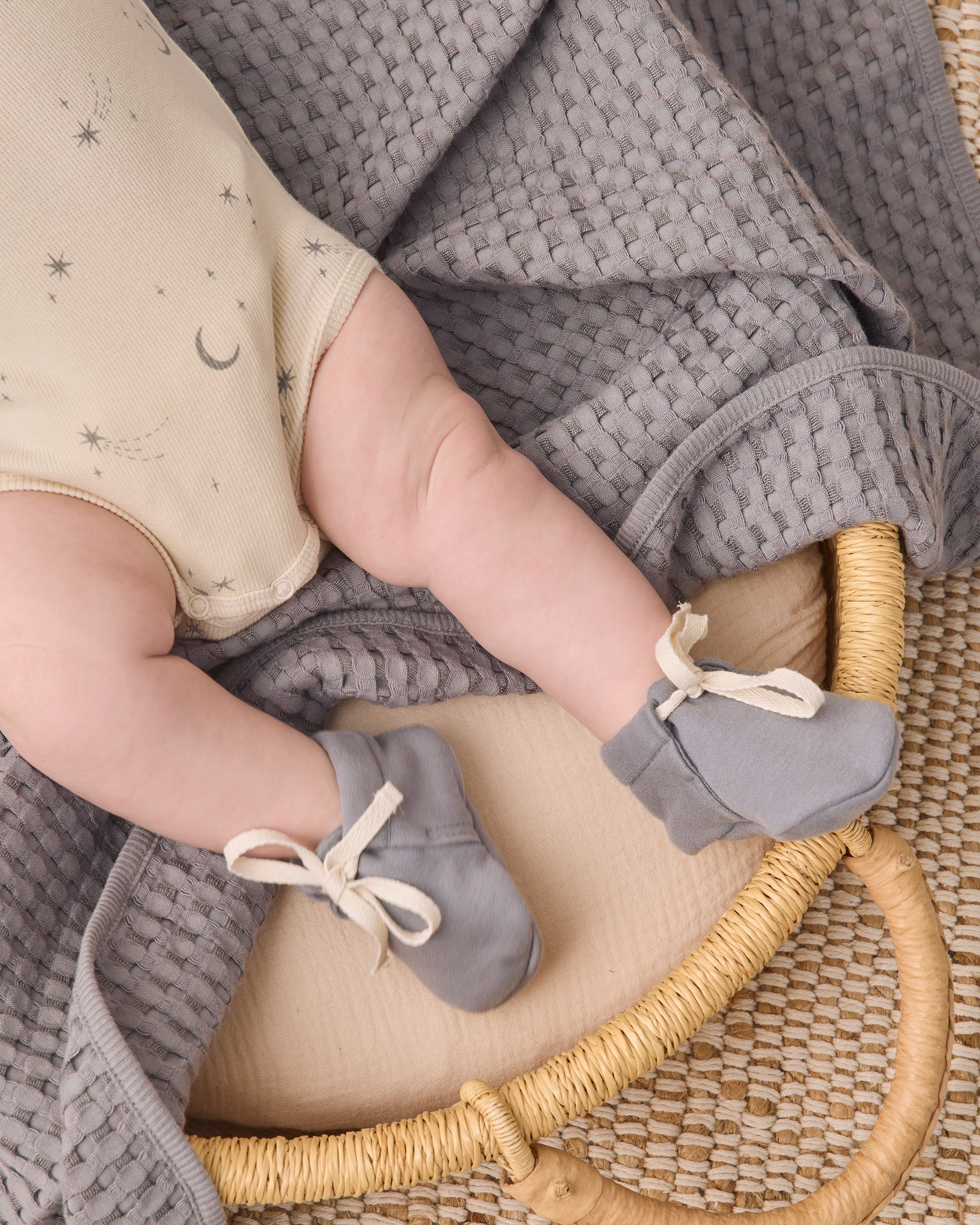 Ribbed Bodysuit, 2 Pack Slate Microstripe, Celestial - Rylee + Cru | Kids Clothes | Trendy Baby Clothes | Modern Infant Outfits |