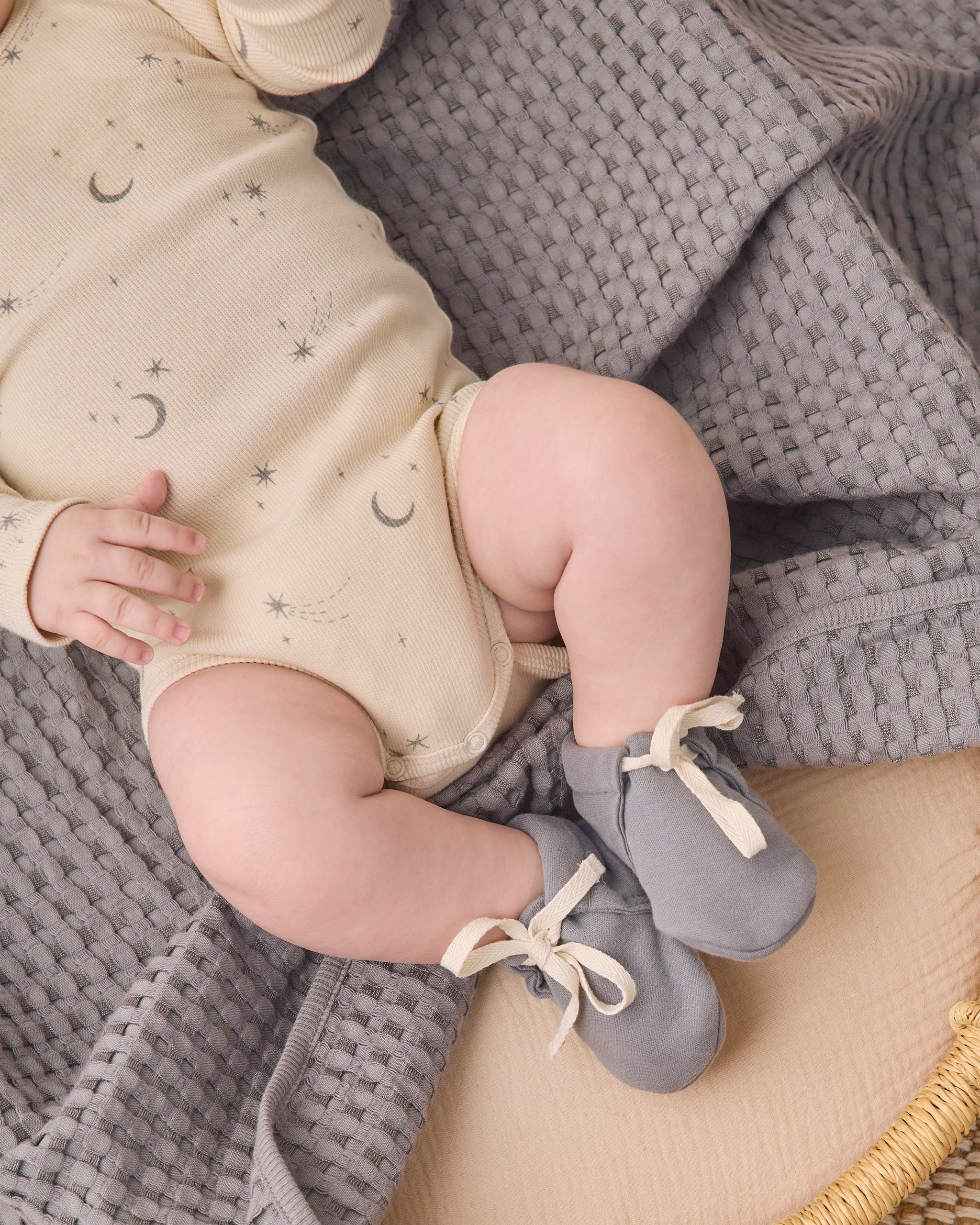 Ribbed Bodysuit, 2 Pack Slate Microstripe, Celestial - Rylee + Cru | Kids Clothes | Trendy Baby Clothes | Modern Infant Outfits |
