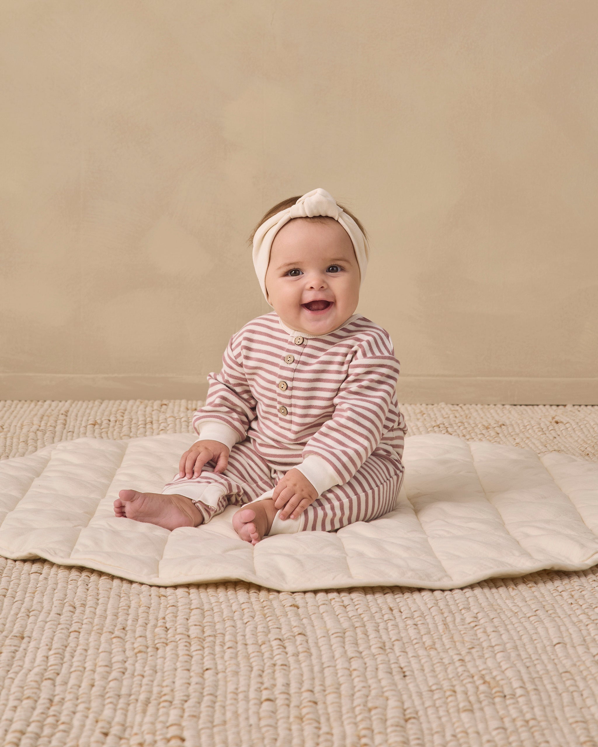 Relaxed Jumpsuit Mulberry Stripe - Rylee + Cru | Kids Clothes | Trendy Baby Clothes | Modern Infant Outfits |
