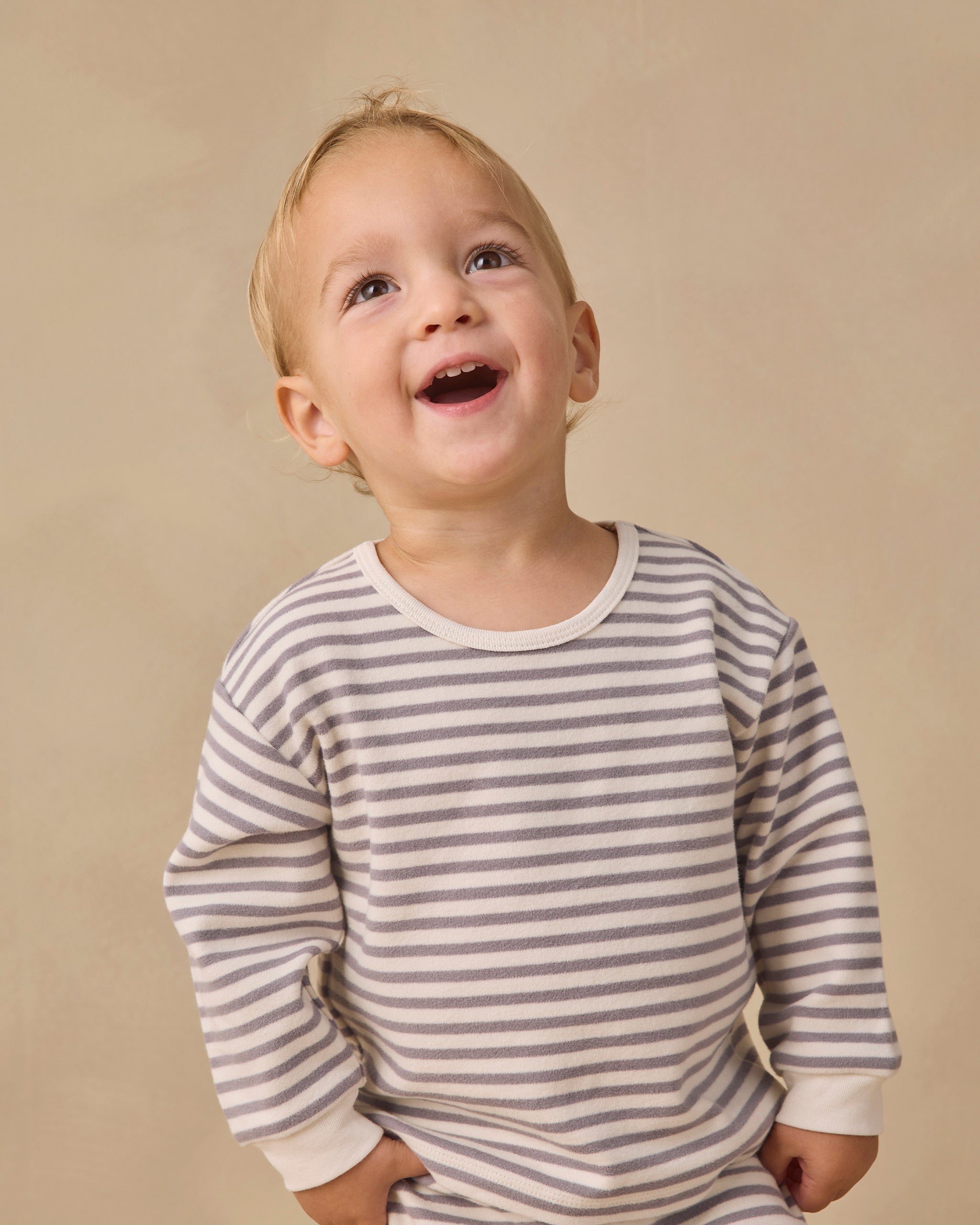 Cozy Set Slate Stripe - Rylee + Cru | Kids Clothes | Trendy Baby Clothes | Modern Infant Outfits |