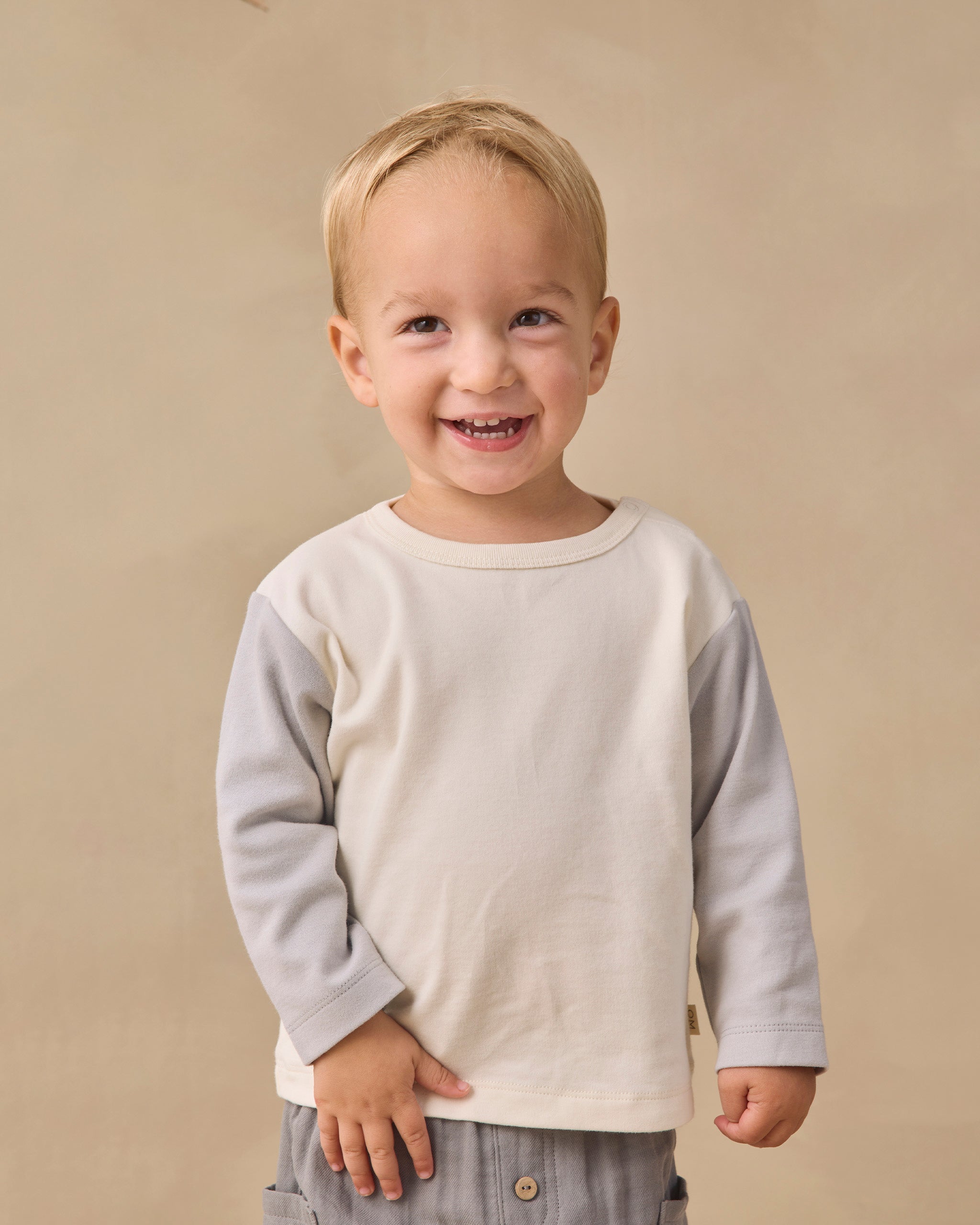 Long Sleeve Raglan Tee Cloud - Rylee + Cru | Kids Clothes | Trendy Baby Clothes | Modern Infant Outfits |