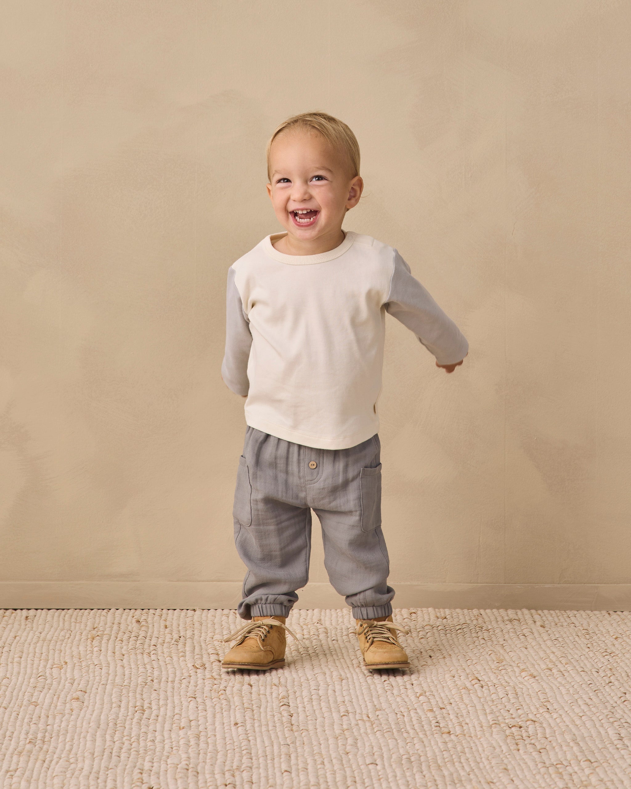 Long Sleeve Raglan Tee Cloud - Rylee + Cru | Kids Clothes | Trendy Baby Clothes | Modern Infant Outfits |