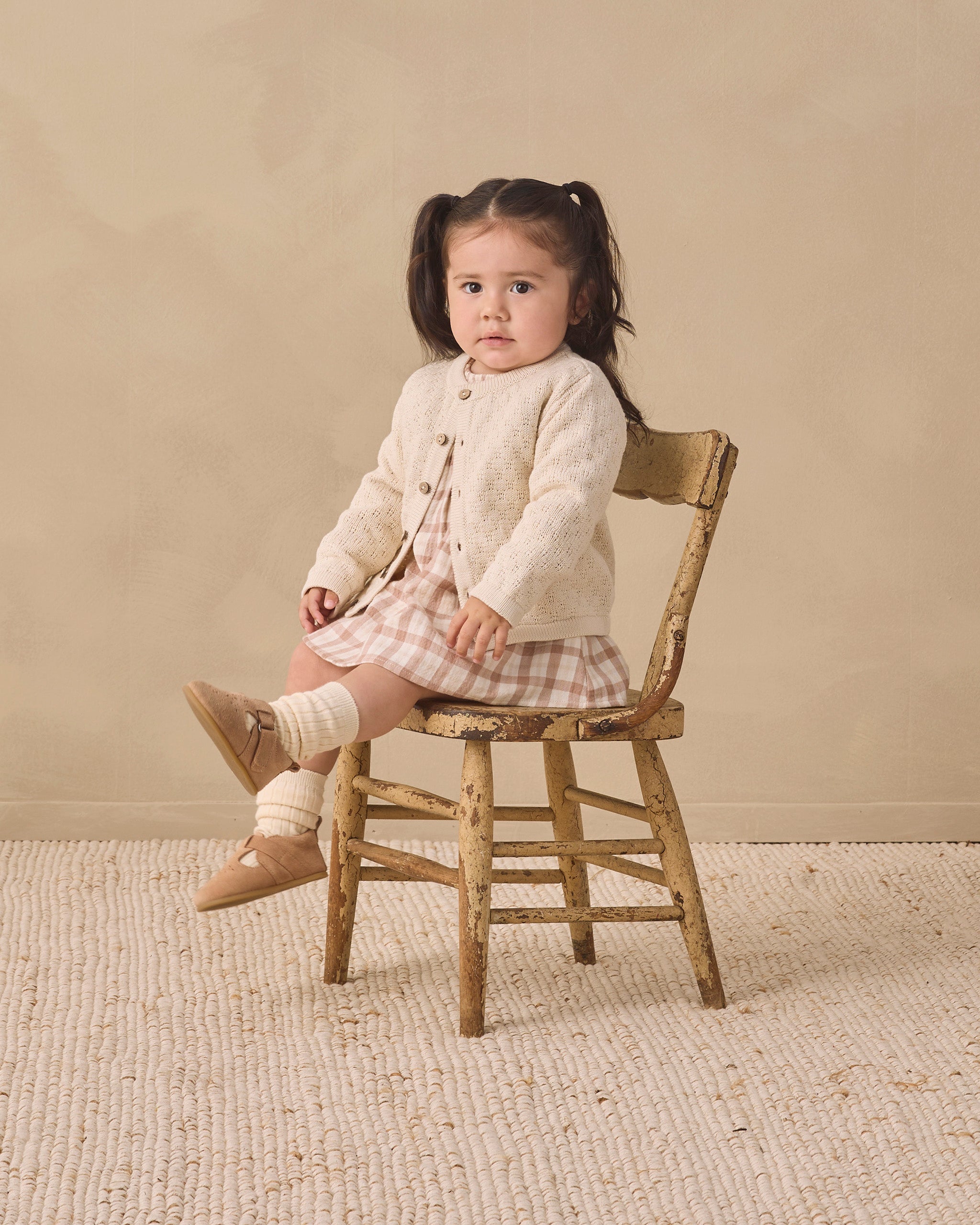 V Smocked Dress Rustic Plaid - Rylee + Cru | Kids Clothes | Trendy Baby Clothes | Modern Infant Outfits |