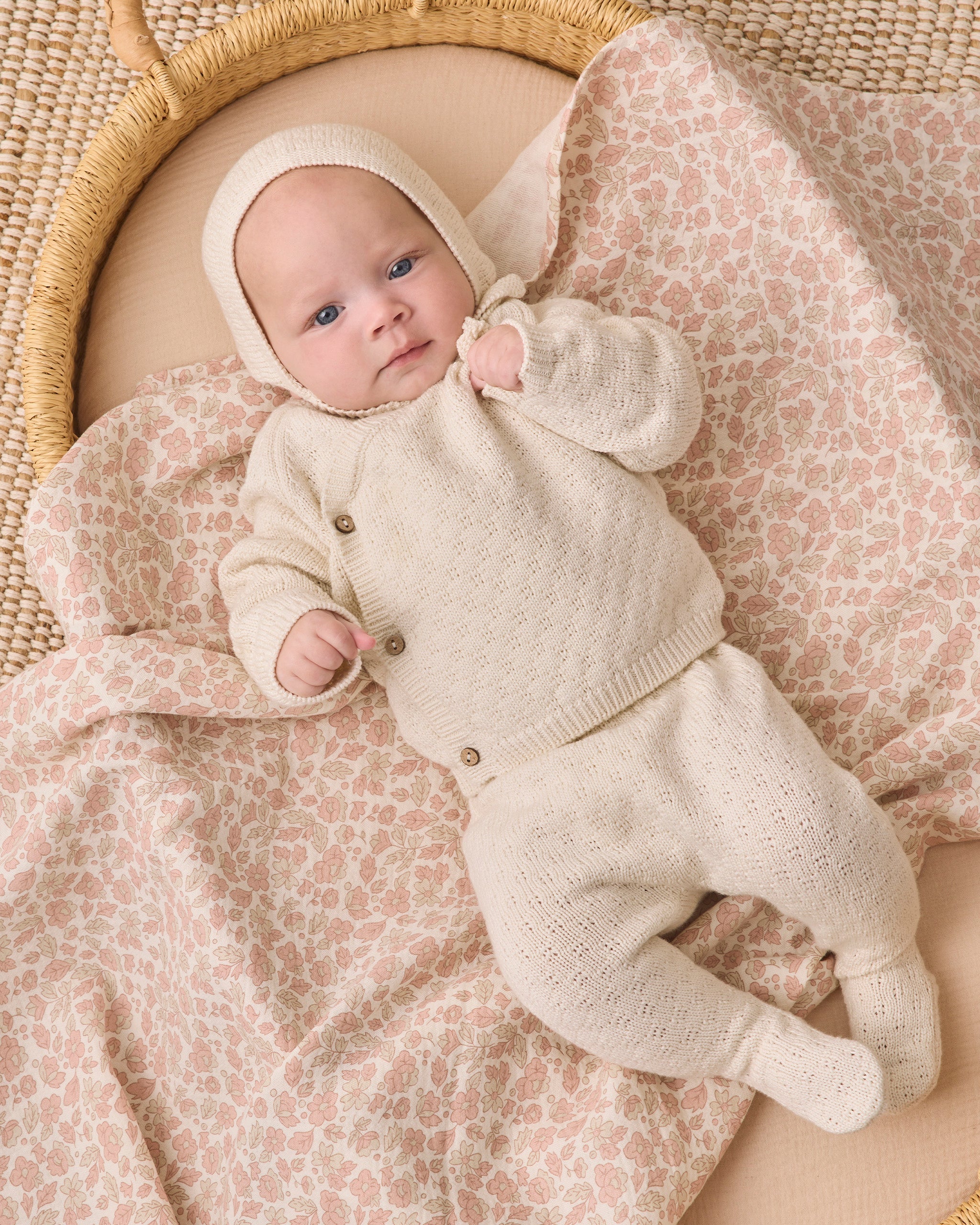 Knit Bonnet Natural - Rylee + Cru | Kids Clothes | Trendy Baby Clothes | Modern Infant Outfits |