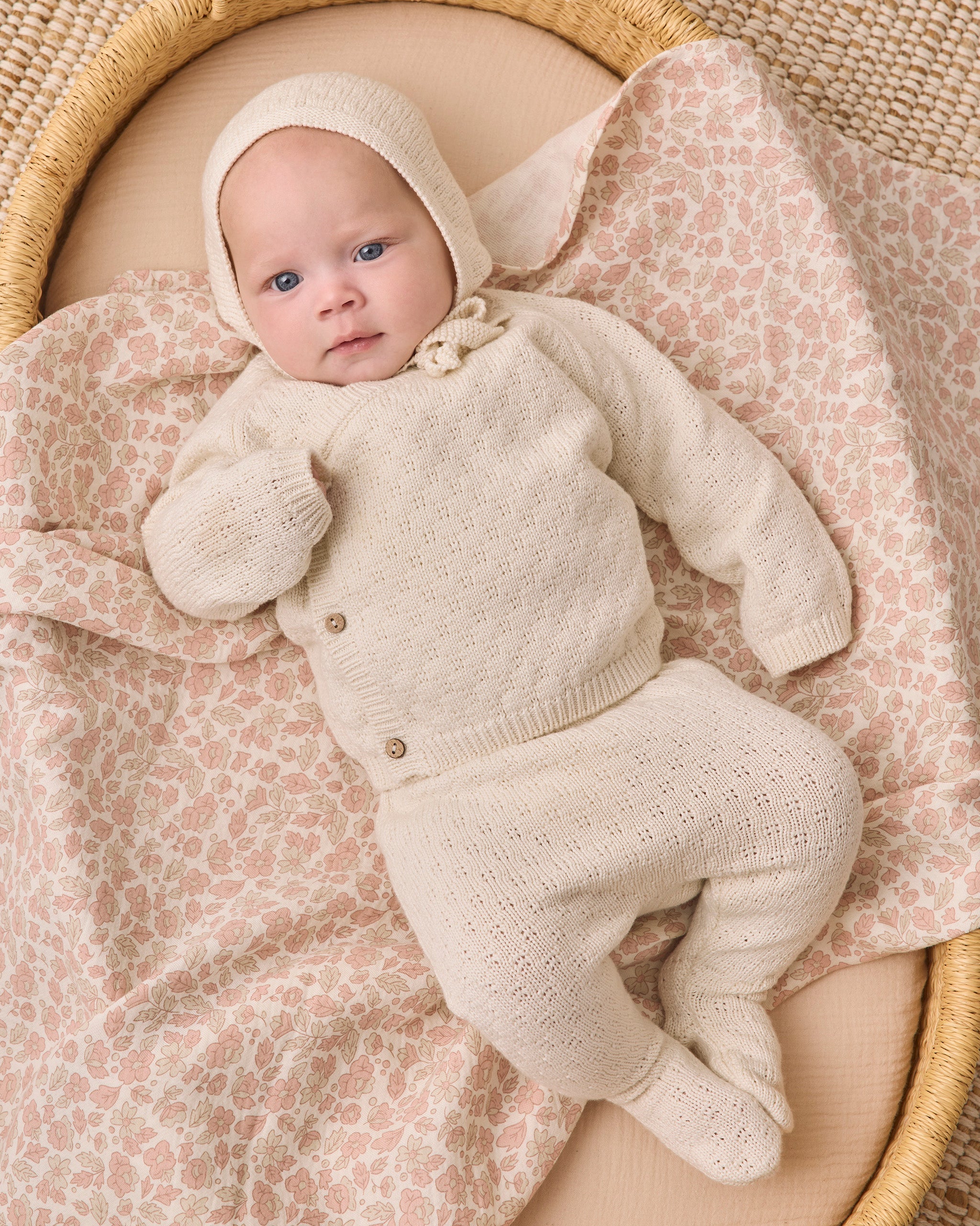 Knit Bonnet Natural - Rylee + Cru | Kids Clothes | Trendy Baby Clothes | Modern Infant Outfits |