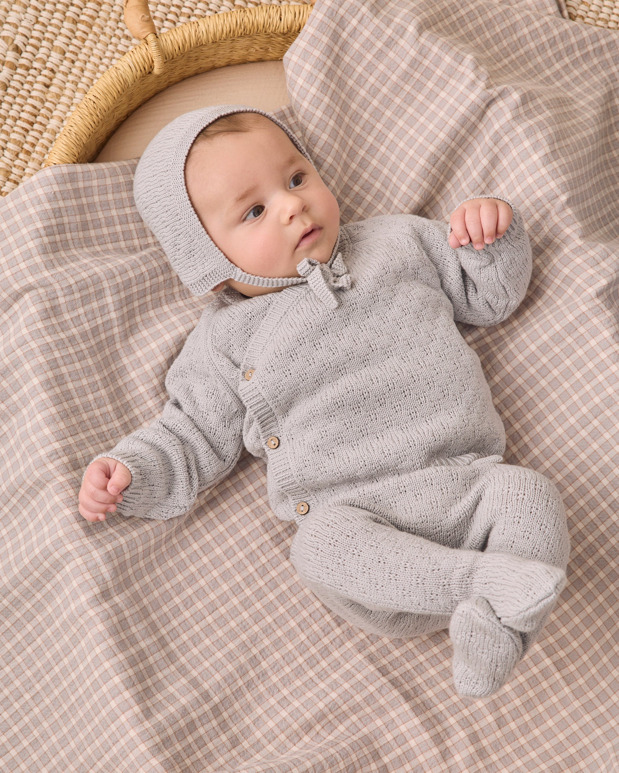 Knit Wrap Top + Pant Set Cloud - Rylee + Cru | Kids Clothes | Trendy Baby Clothes | Modern Infant Outfits |