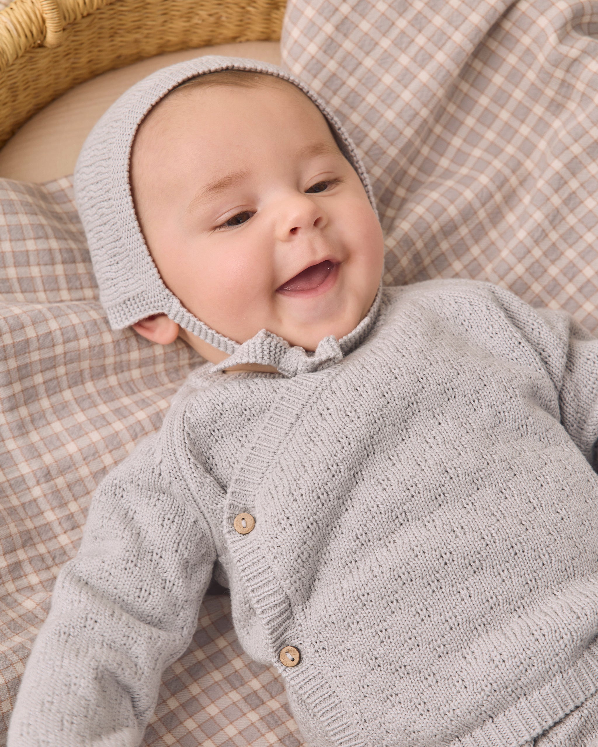 Woven Swaddle Blue Gingham - Rylee + Cru | Kids Clothes | Trendy Baby Clothes | Modern Infant Outfits |