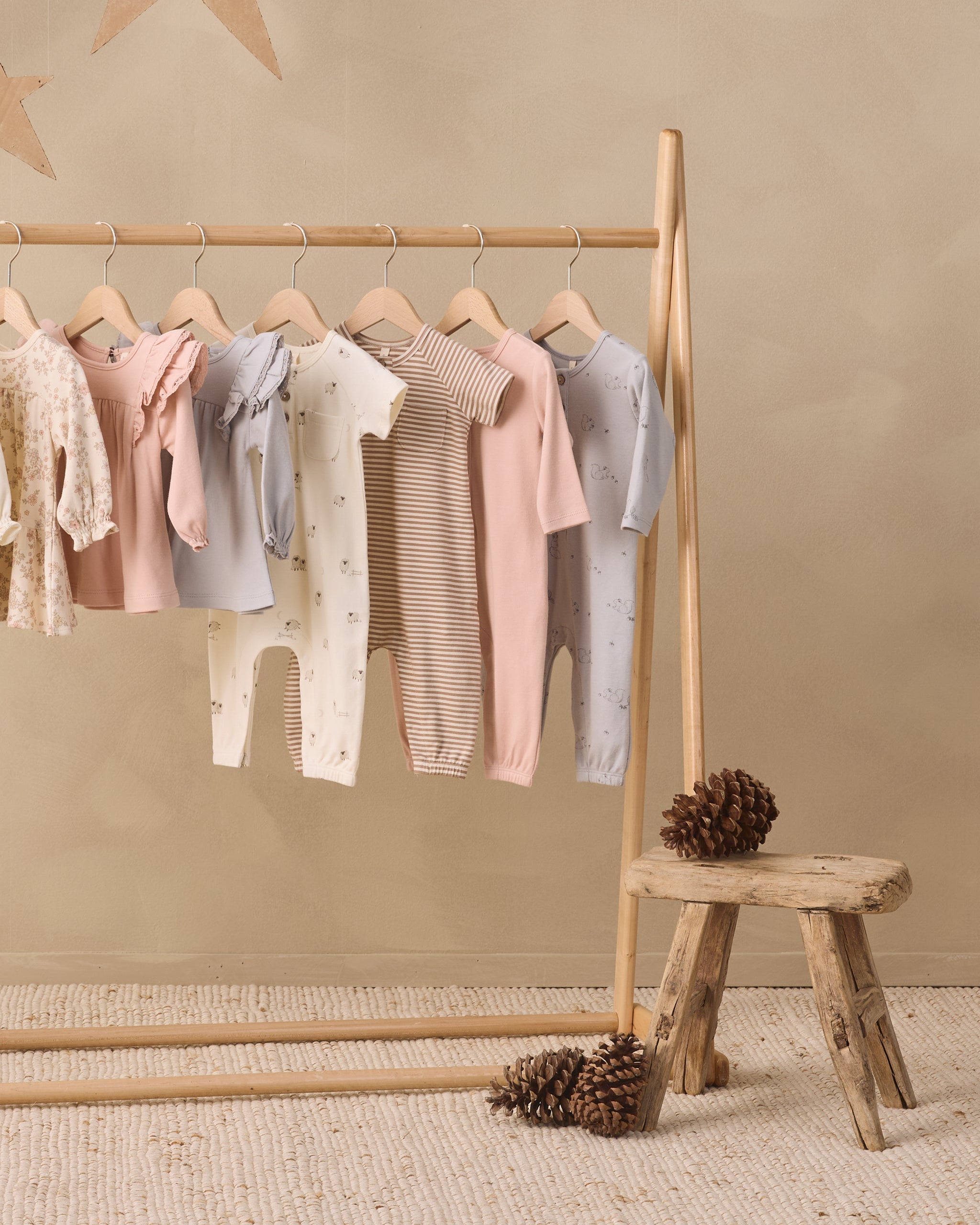Long Sleeve Jumpsuit Squirrel - Rylee + Cru | Kids Clothes | Trendy Baby Clothes | Modern Infant Outfits |