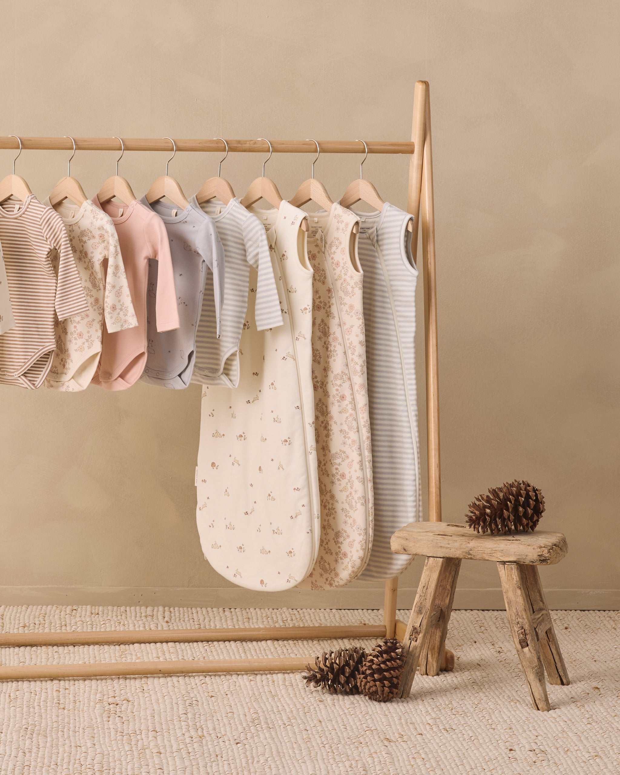 Jersey Sleep Bag Cloud Stripe - Rylee + Cru | Kids Clothes | Trendy Baby Clothes | Modern Infant Outfits |