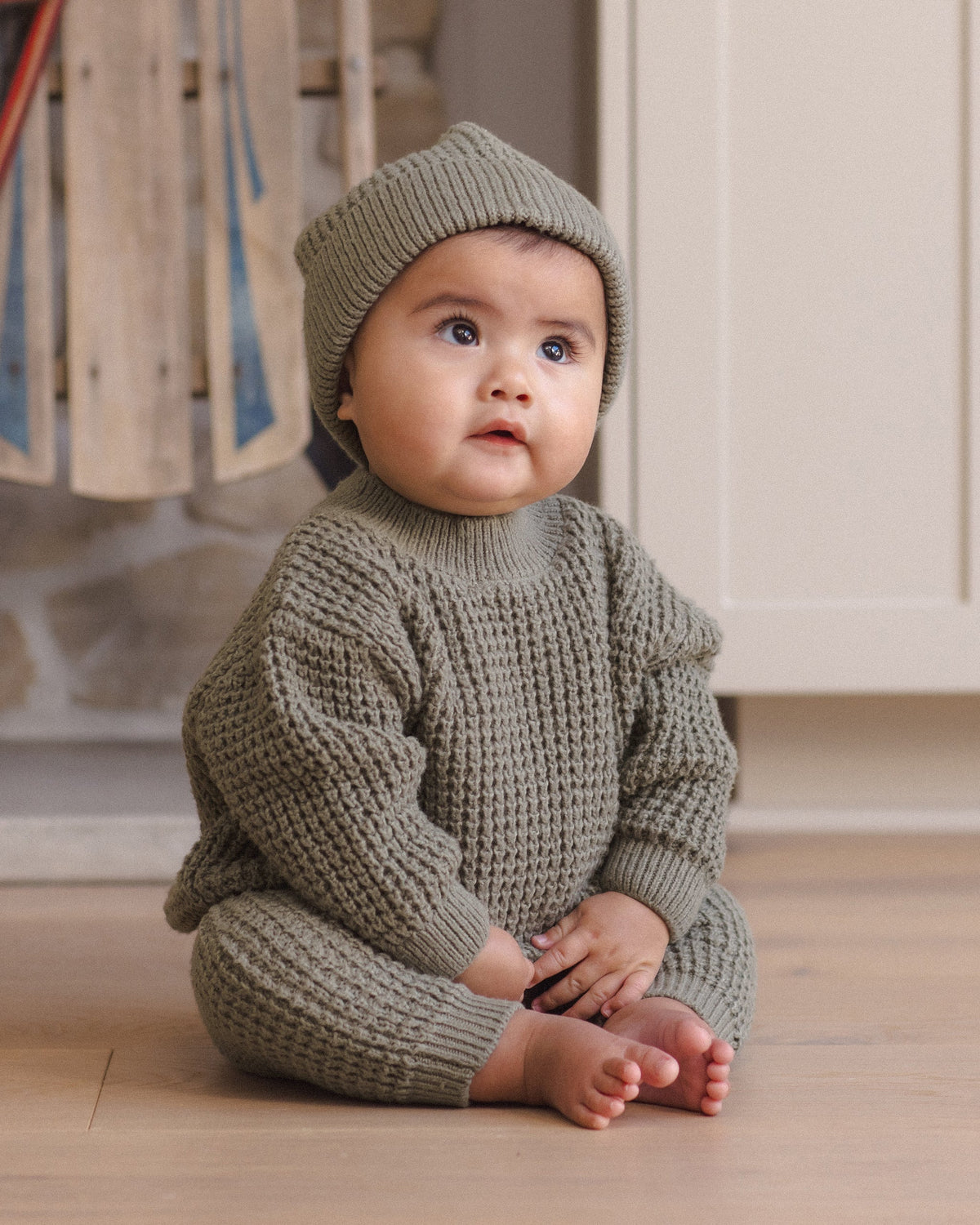 Chunky Knit Pant Spruce - Rylee + Cru | Kids Clothes | Trendy Baby Clothes | Modern Infant Outfits |