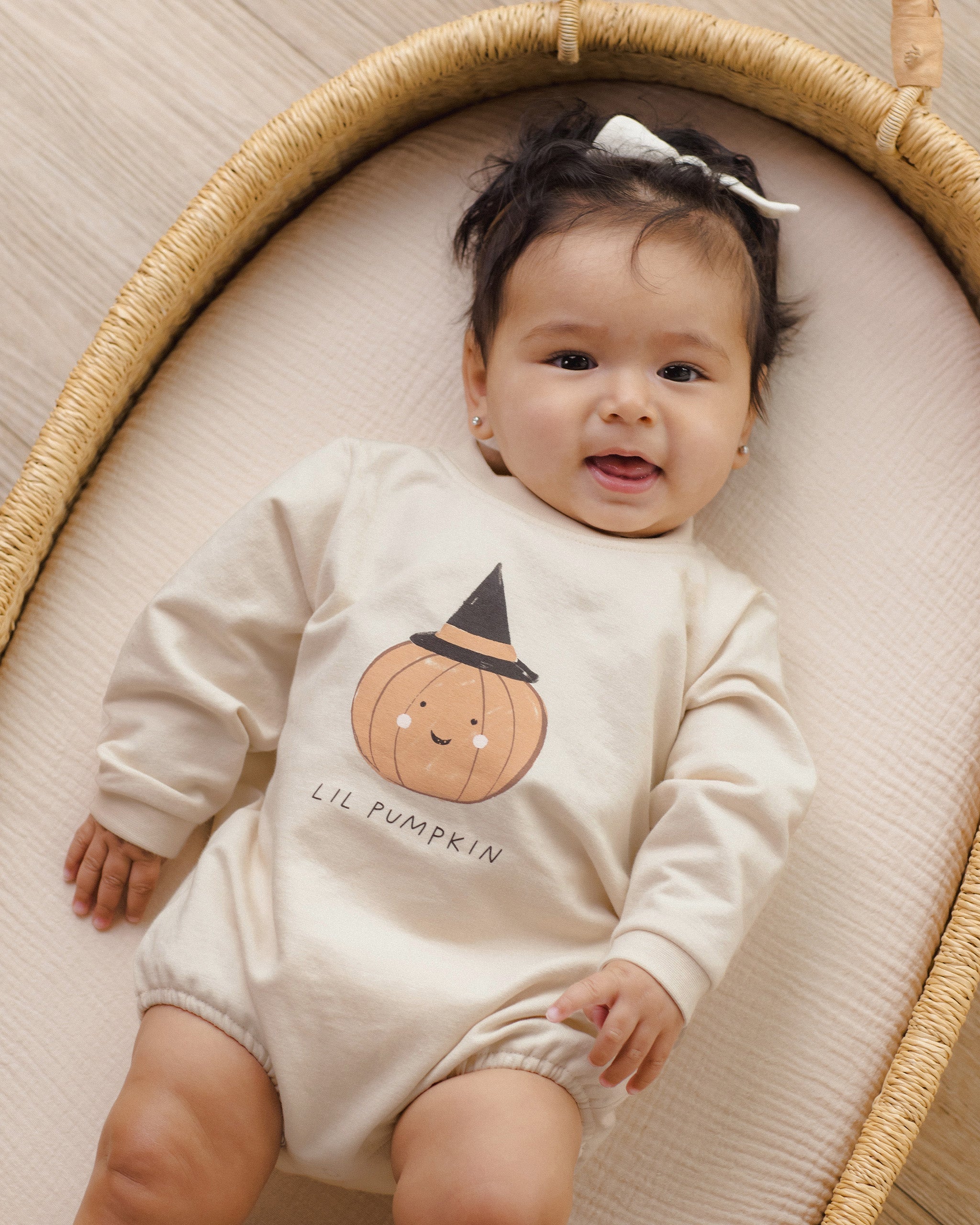 Crewneck Bubble Romper Lil Pumpkin