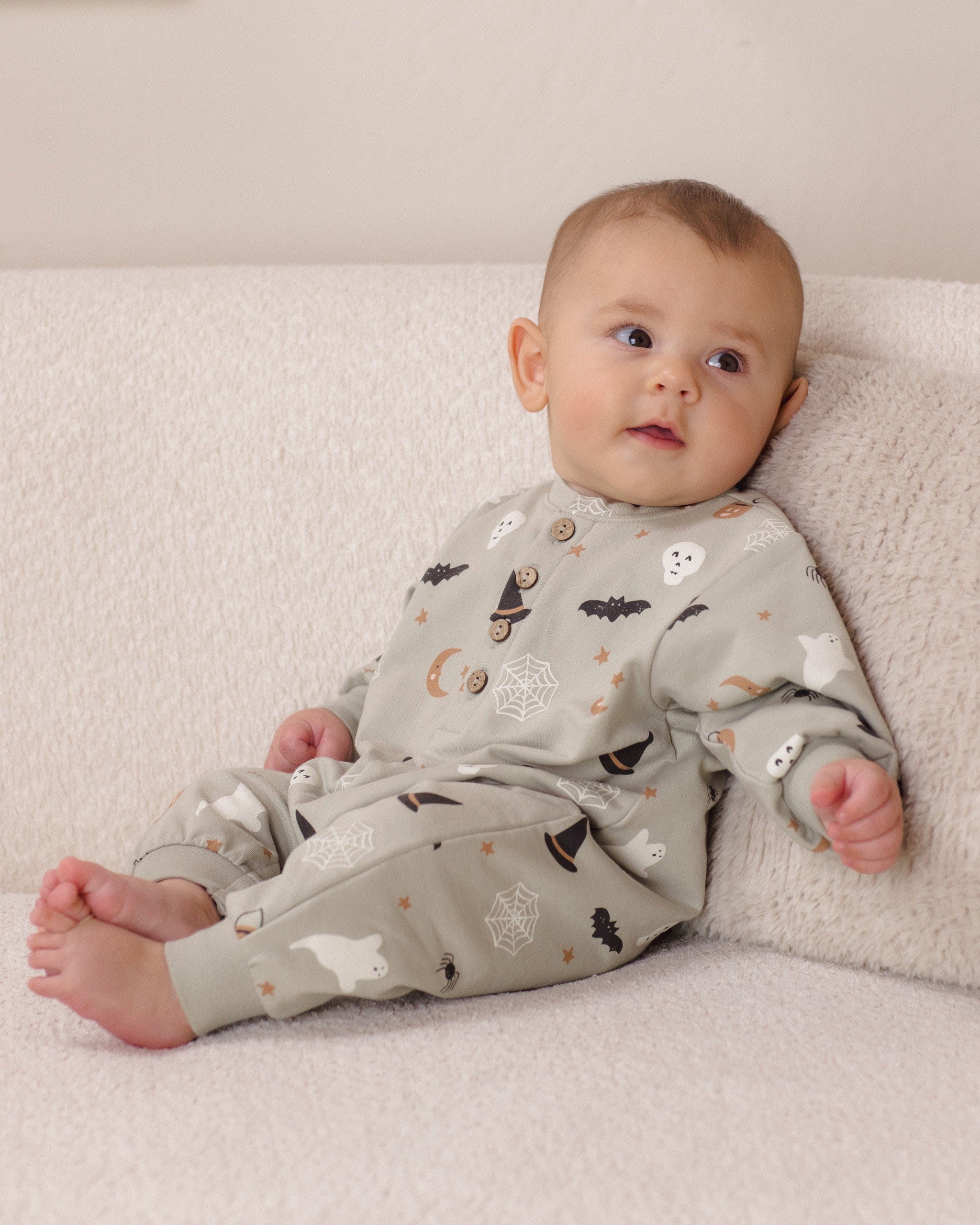 Relaxed Fleece Jumpsuit Halloween Things - Rylee + Cru | Kids Clothes | Trendy Baby Clothes | Modern Infant Outfits |