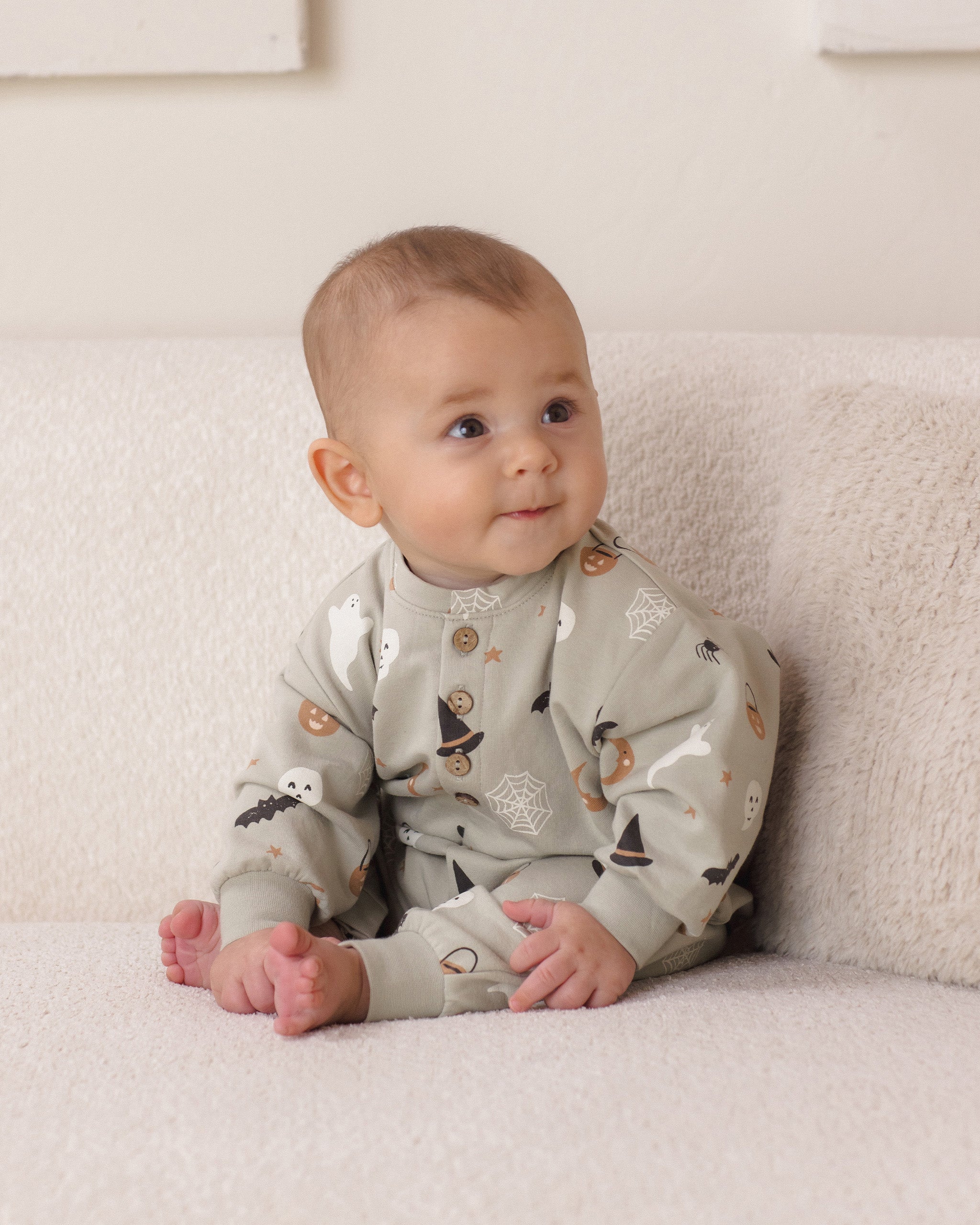 Relaxed Fleece Jumpsuit Halloween Things - Rylee + Cru | Kids Clothes | Trendy Baby Clothes | Modern Infant Outfits |