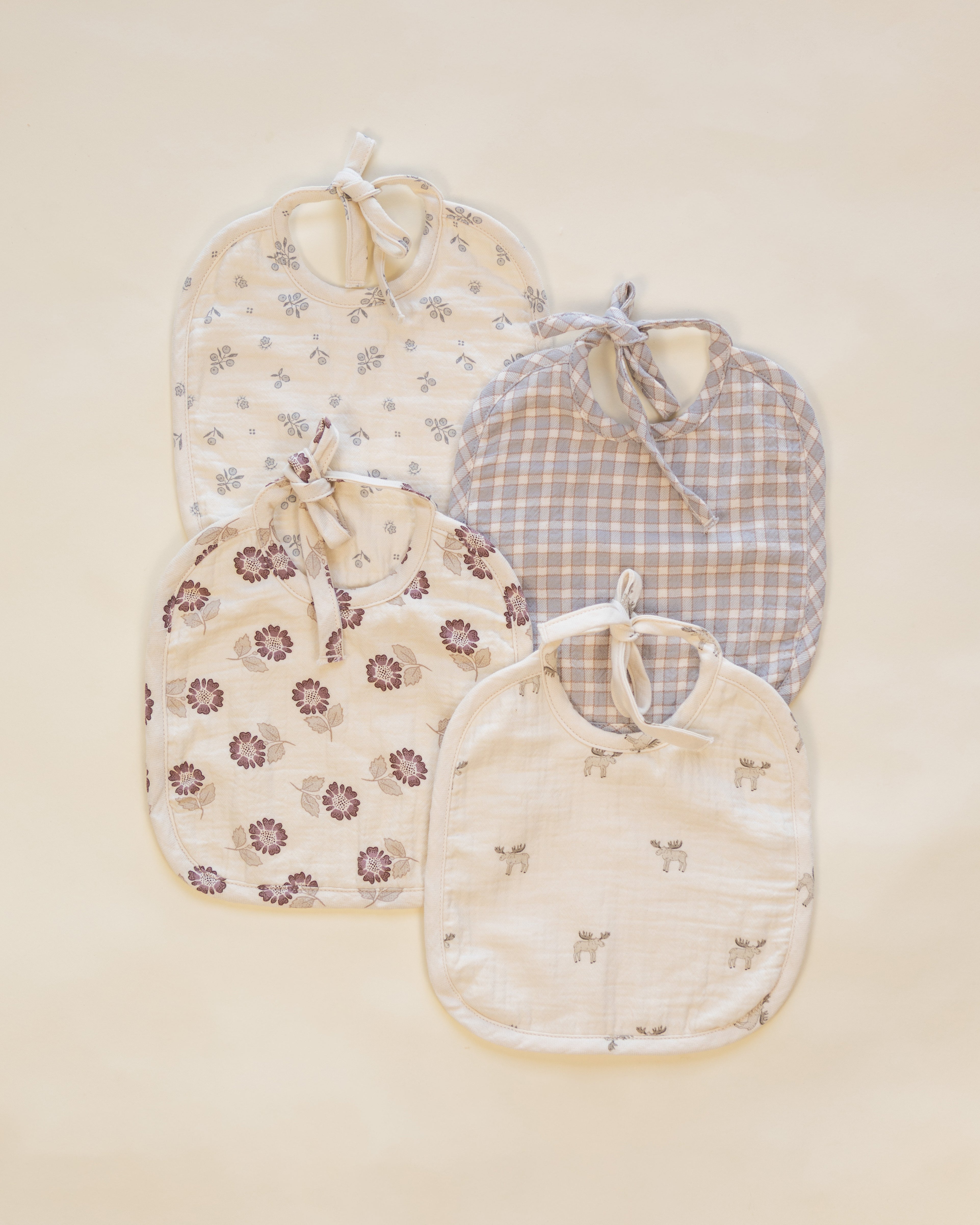 Woven Tie Bib Fall Floral - Rylee + Cru | Kids Clothes | Trendy Baby Clothes | Modern Infant Outfits |