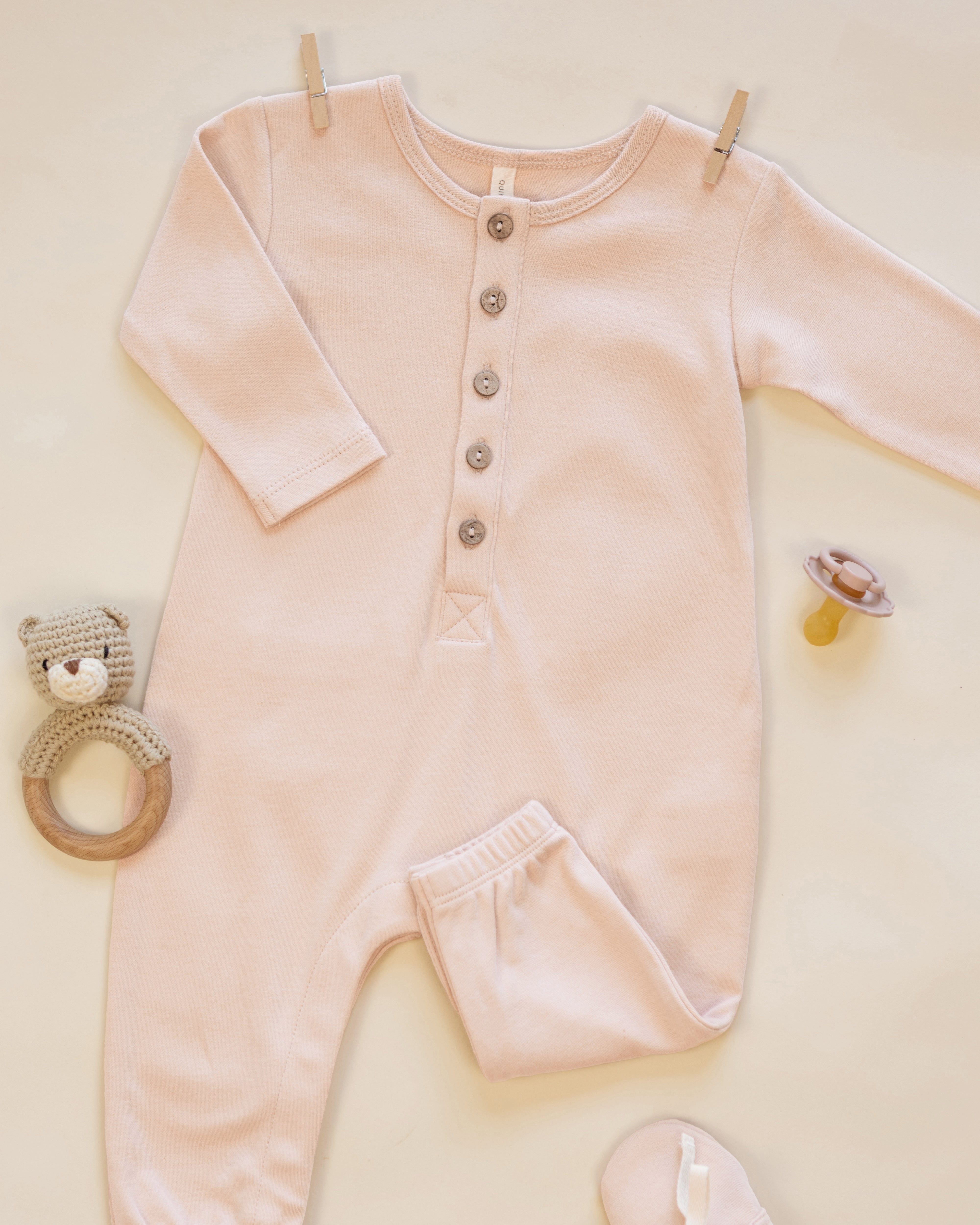 Long Sleeve Jumpsuit Dusty Rose - Rylee + Cru | Kids Clothes | Trendy Baby Clothes | Modern Infant Outfits |