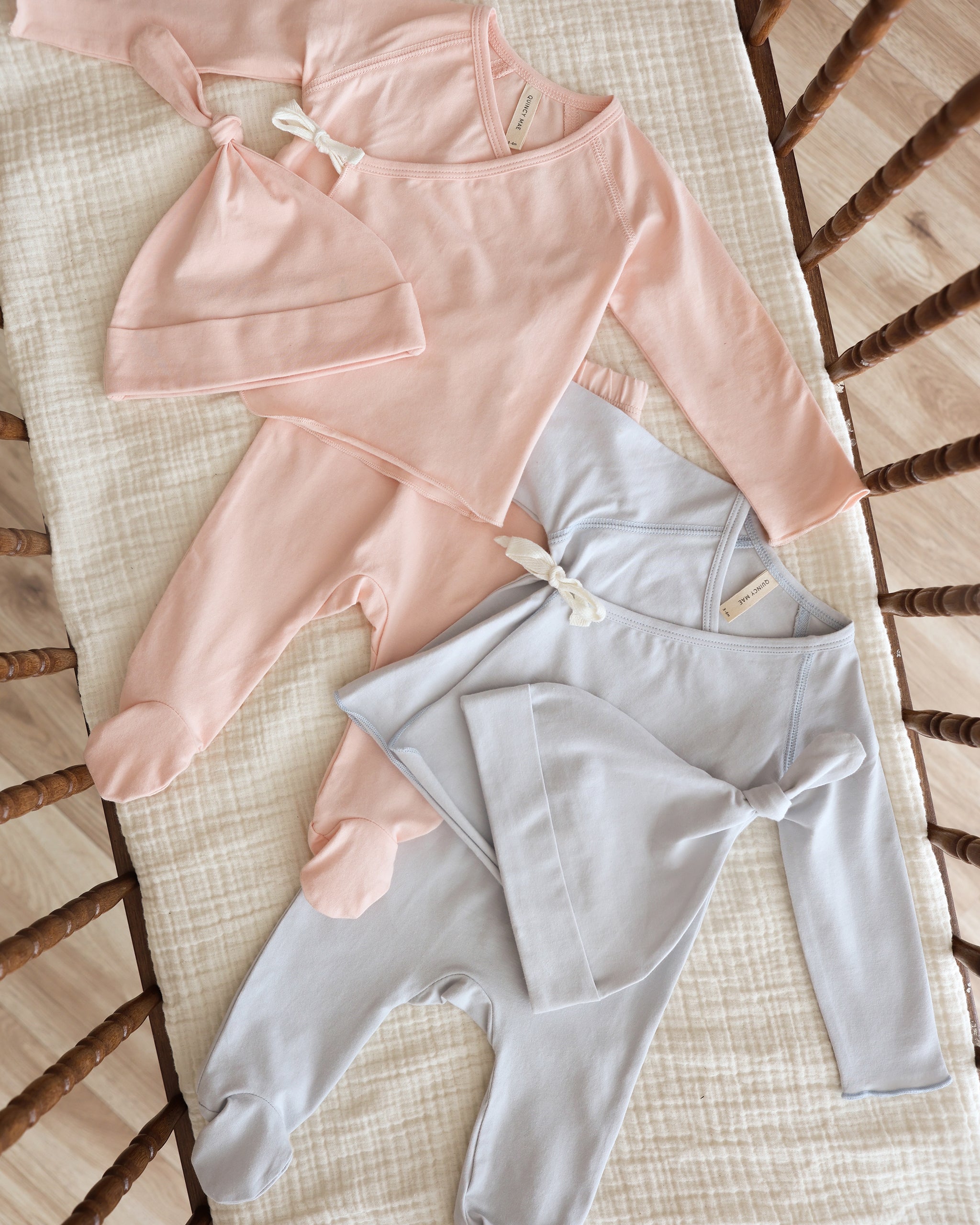 Wrap Top + Footed Pant Set || Petal - Rylee + Cru | Kids Clothes | Trendy Baby Clothes | Modern Infant Outfits |