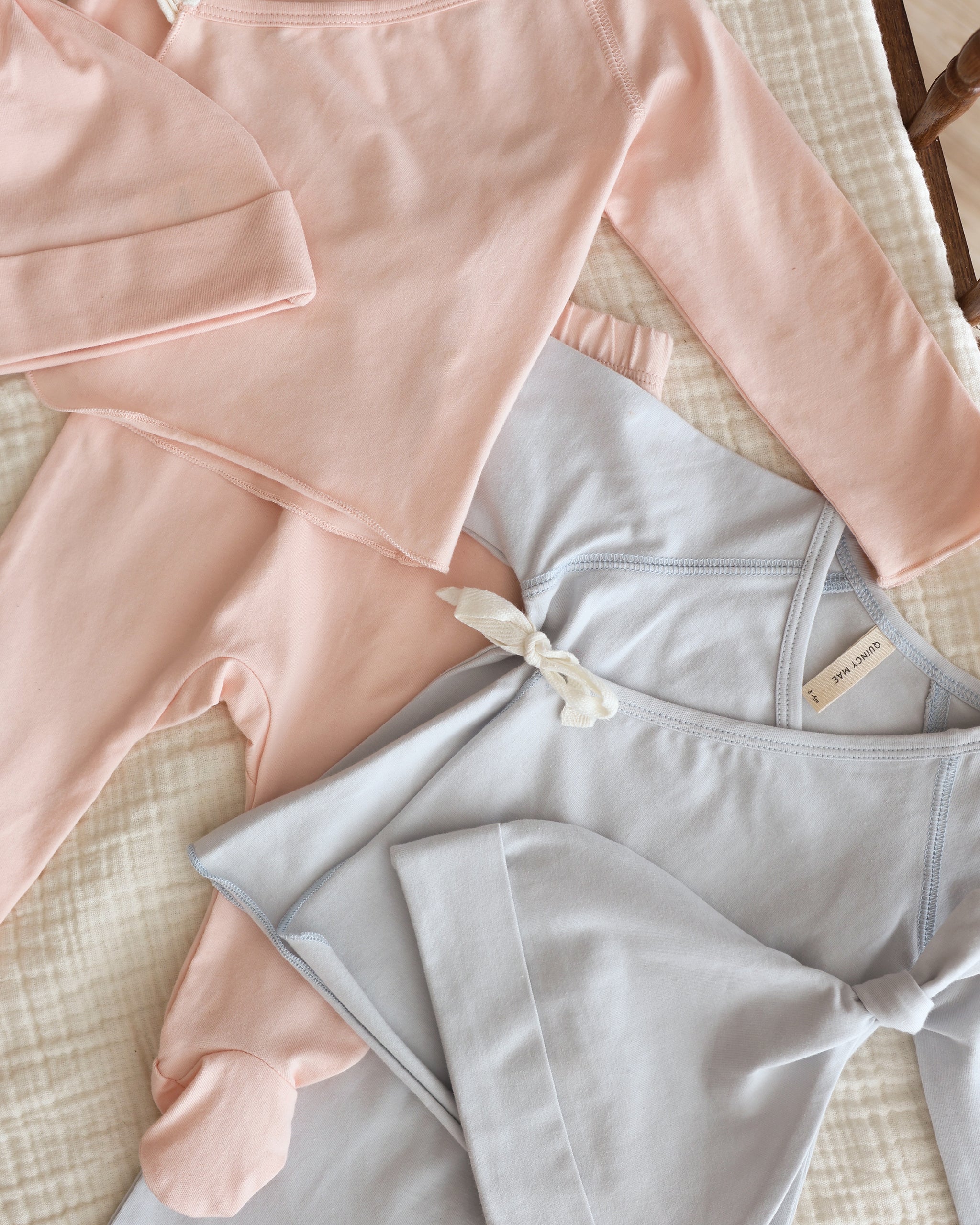 Wrap Top + Footed Pant Set || Petal - Rylee + Cru | Kids Clothes | Trendy Baby Clothes | Modern Infant Outfits |