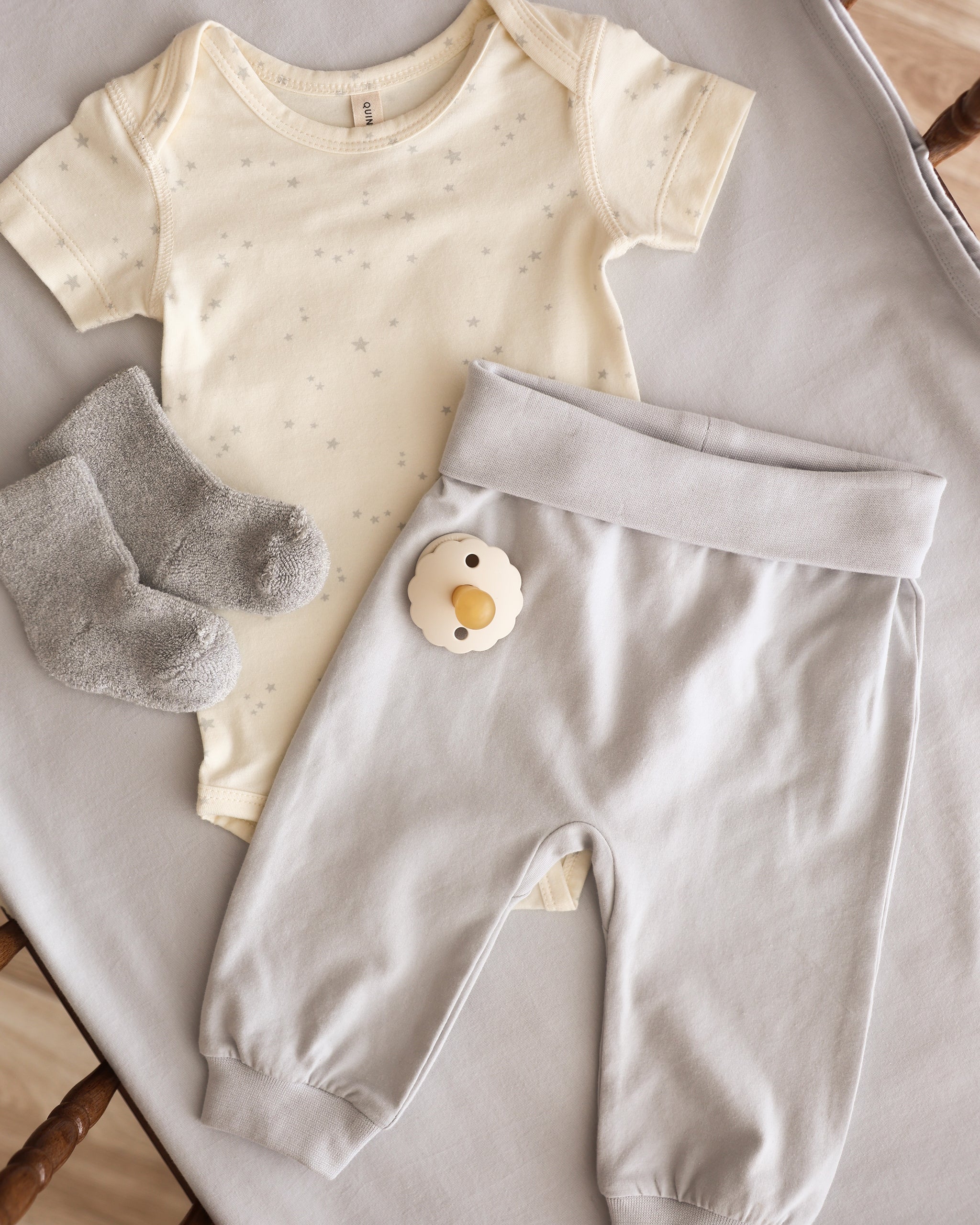 Cotton Baby Pant || Fog - Rylee + Cru | Kids Clothes | Trendy Baby Clothes | Modern Infant Outfits |
