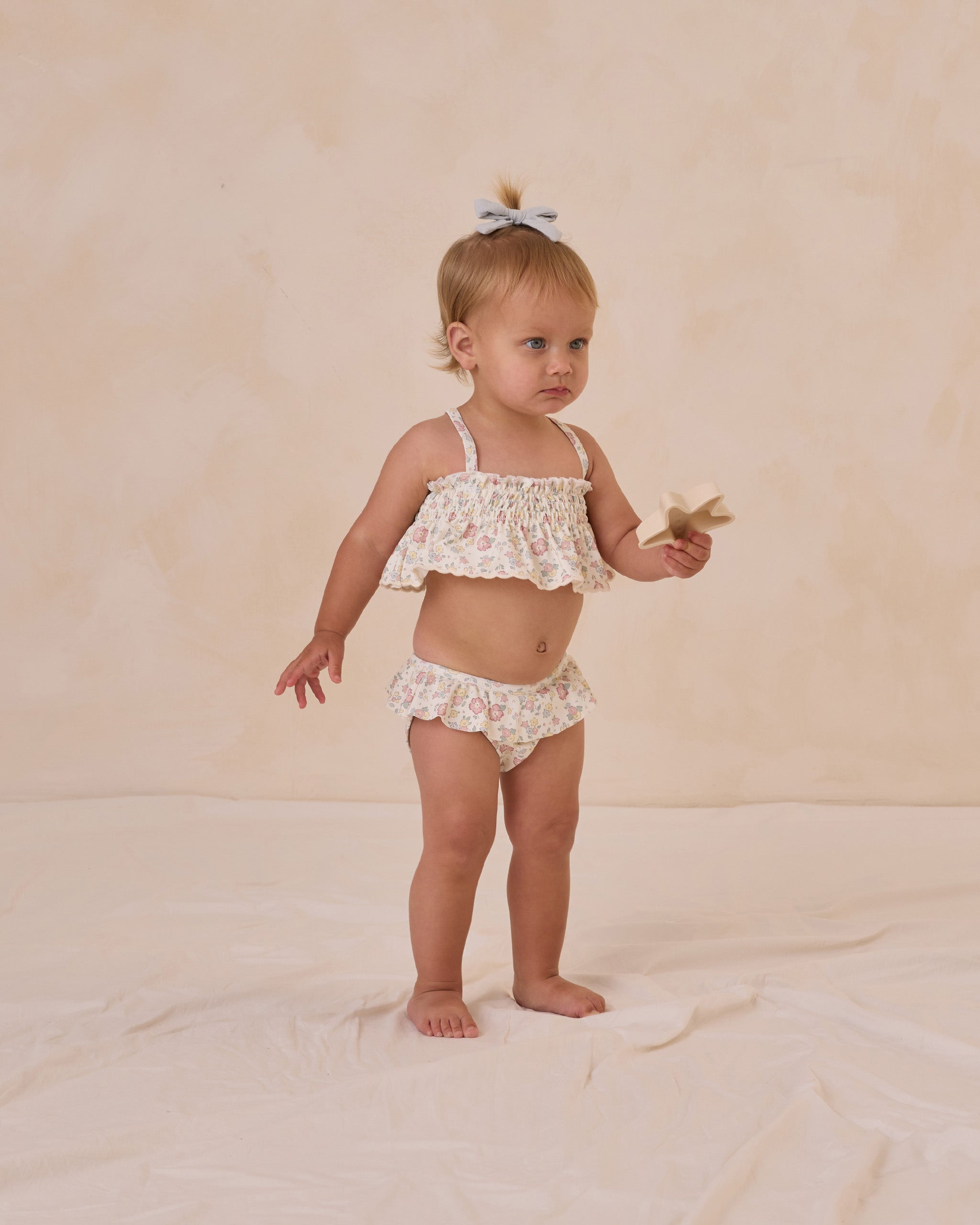 -Smocked Ruffle Bikini || Bloom-