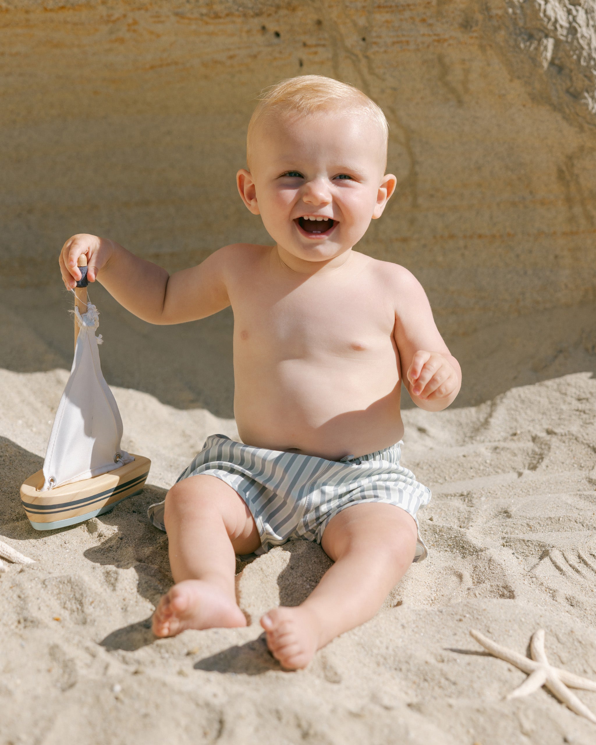 -Boys Swim Short || Summer Stripe-