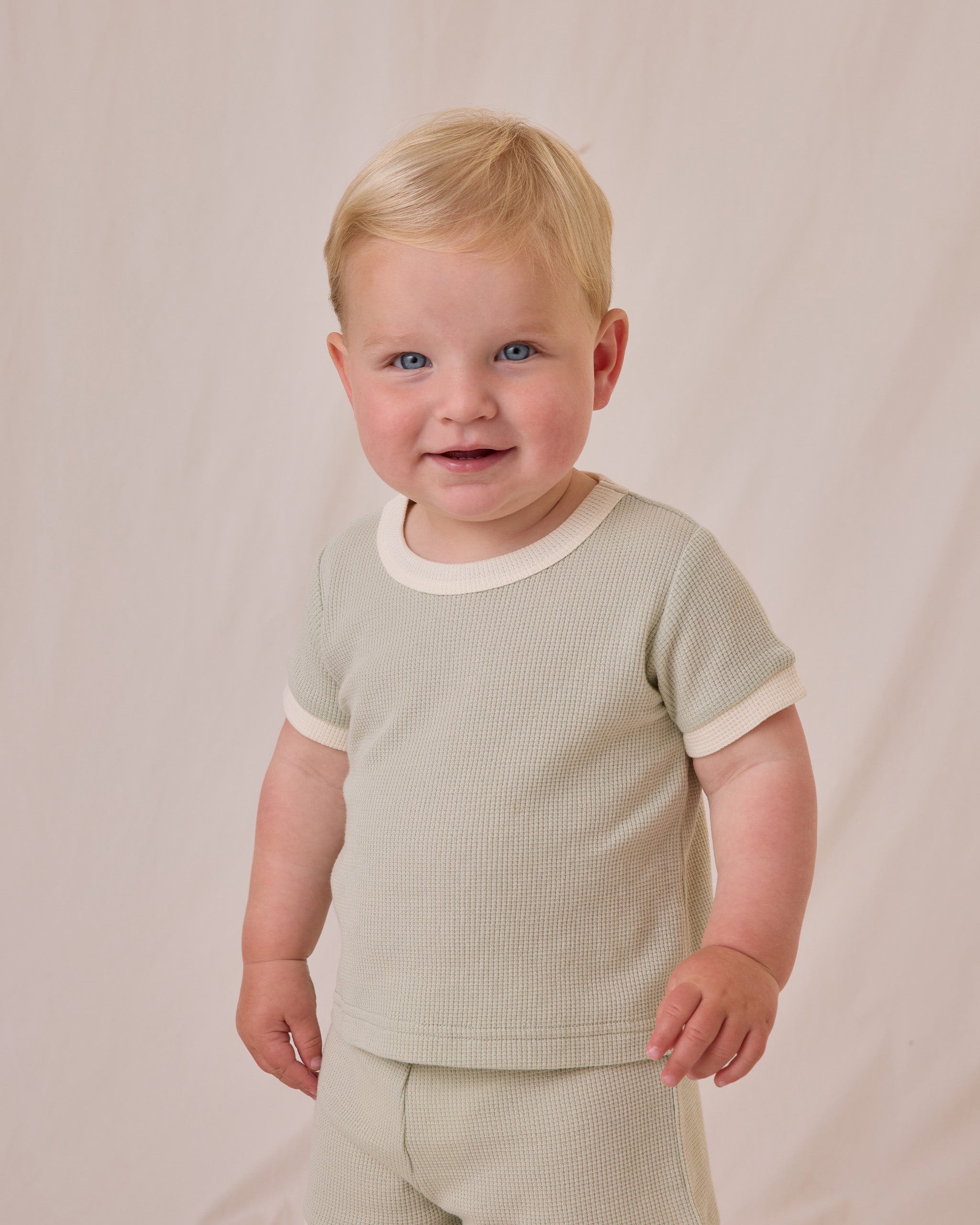 Ensemble shorty gaufré || Menthe